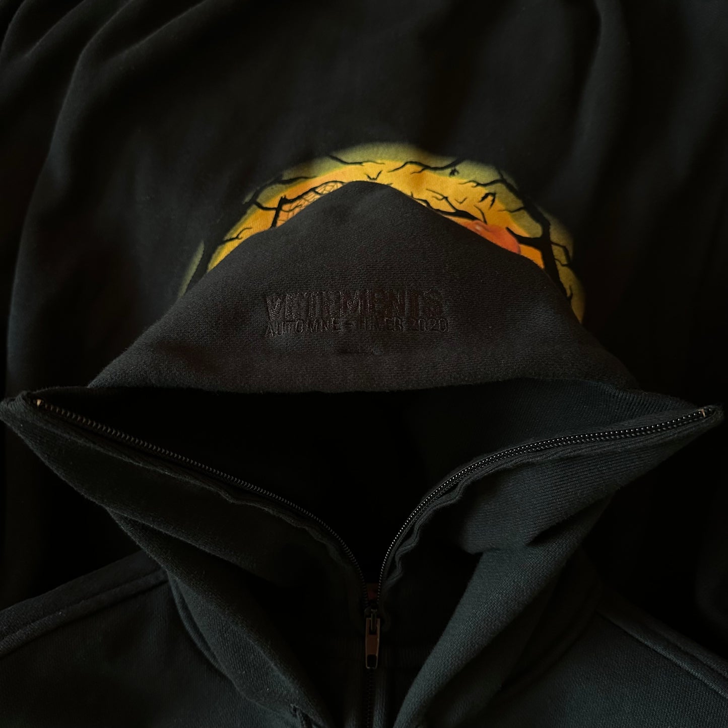 Vetements Runway Hocus Pocus Upside Down Zip Up Hoodie AW19