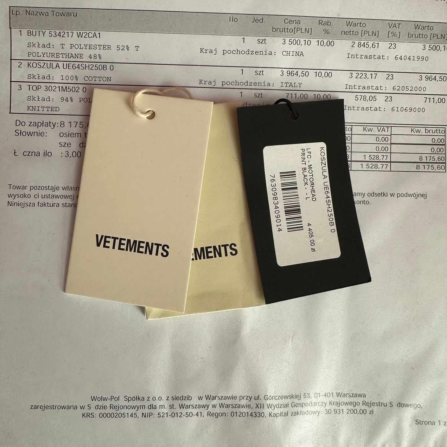 Vetements Motorhead Sleeveless Jersey Shirt