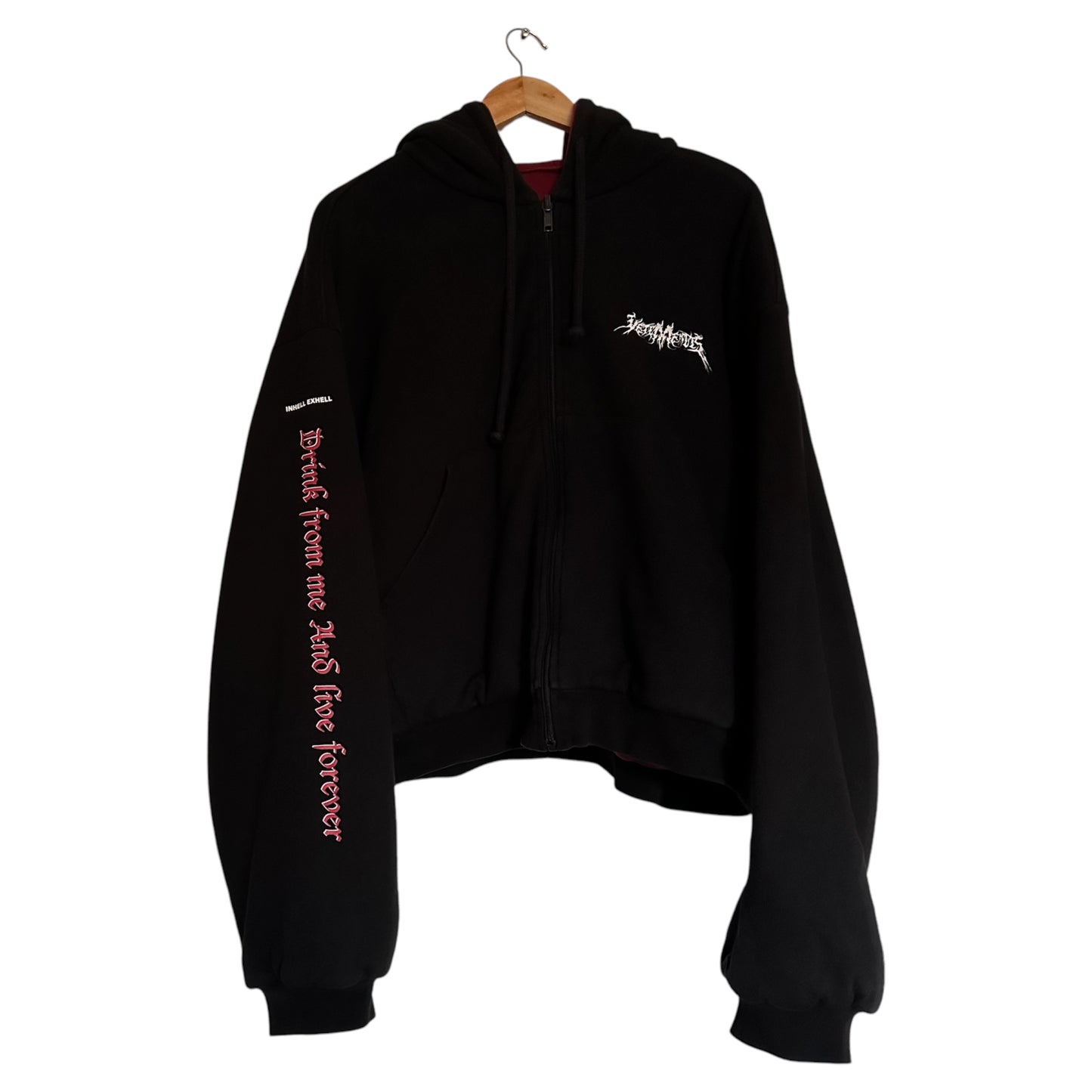 Vetements Total Fucking Darkness Eleven Inch Gun Club Reversible Hoodie AW16