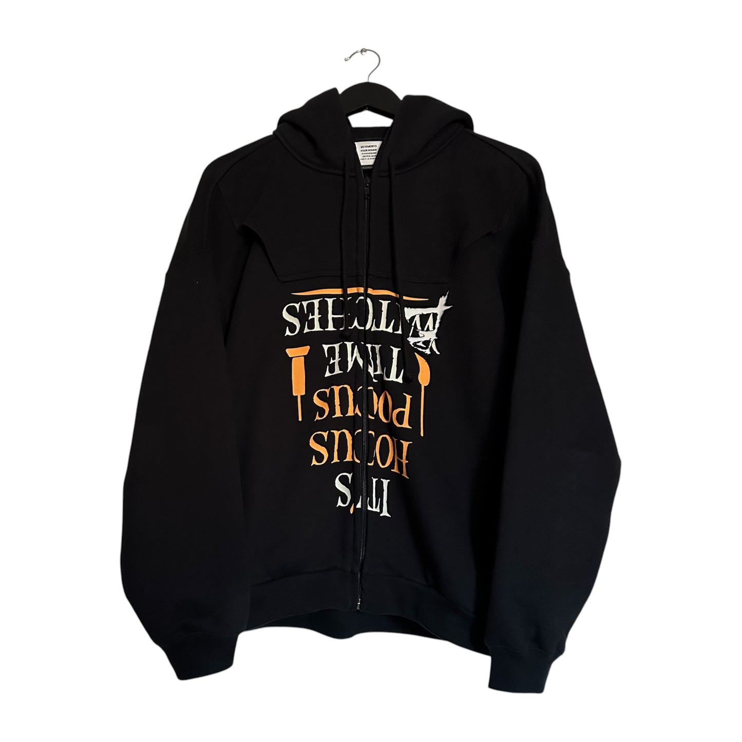 Vetements Runway Hocus Pocus Upside Down Zip Up Hoodie AW19
