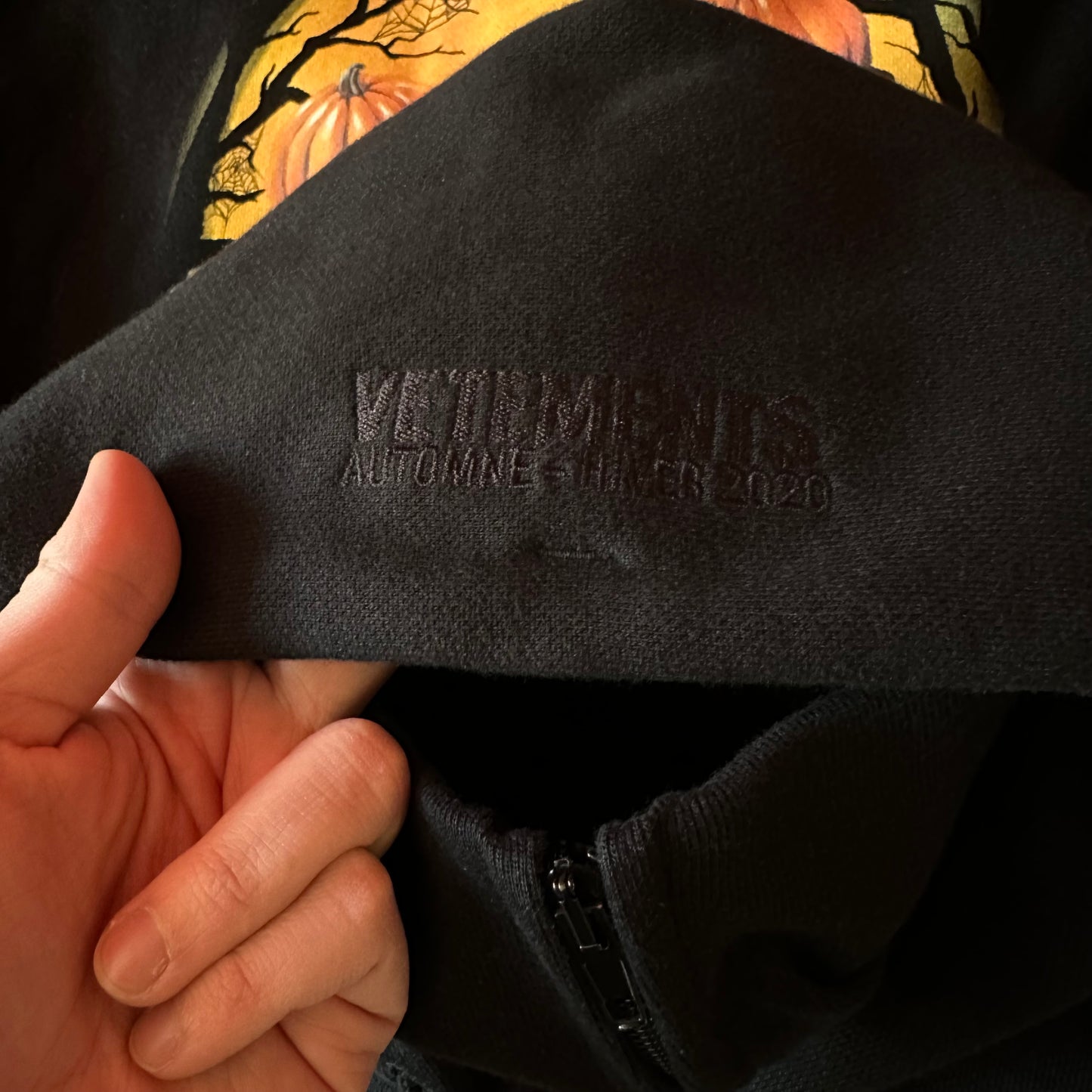 Vetements Runway Hocus Pocus Upside Down Zip Up Hoodie AW19