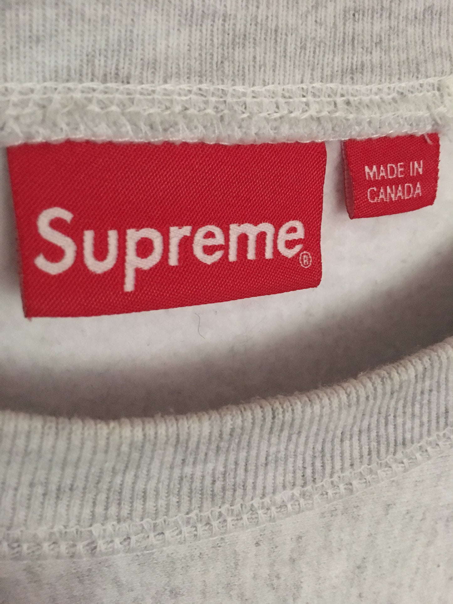 Supreme Boxlogo Crewneck Grey F/W 18