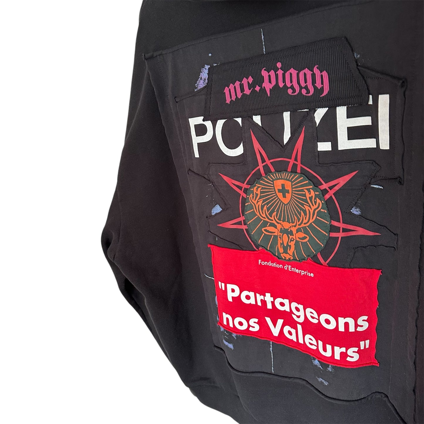 Vetements Russia Patchwork Zip Up Hoodie AW18