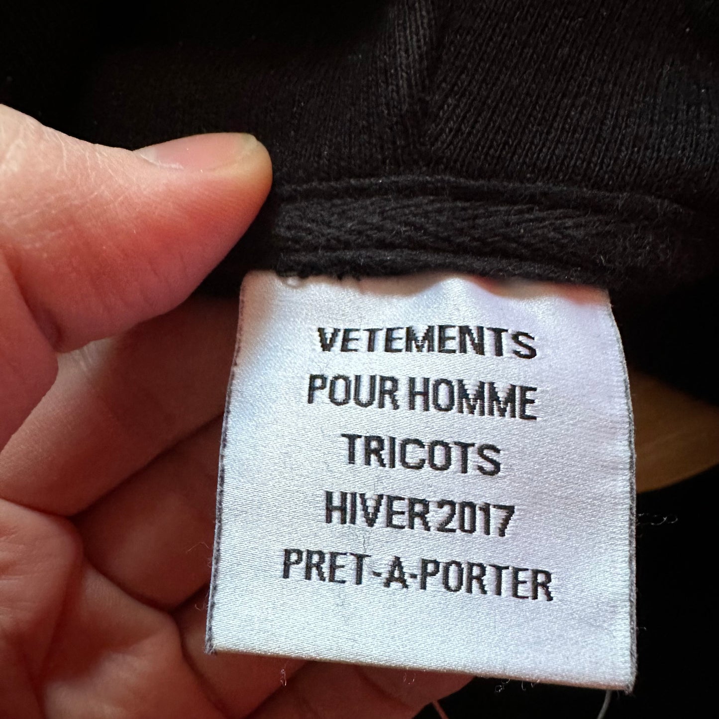 Vetements Total Fucking Darkness Hoodie AW16