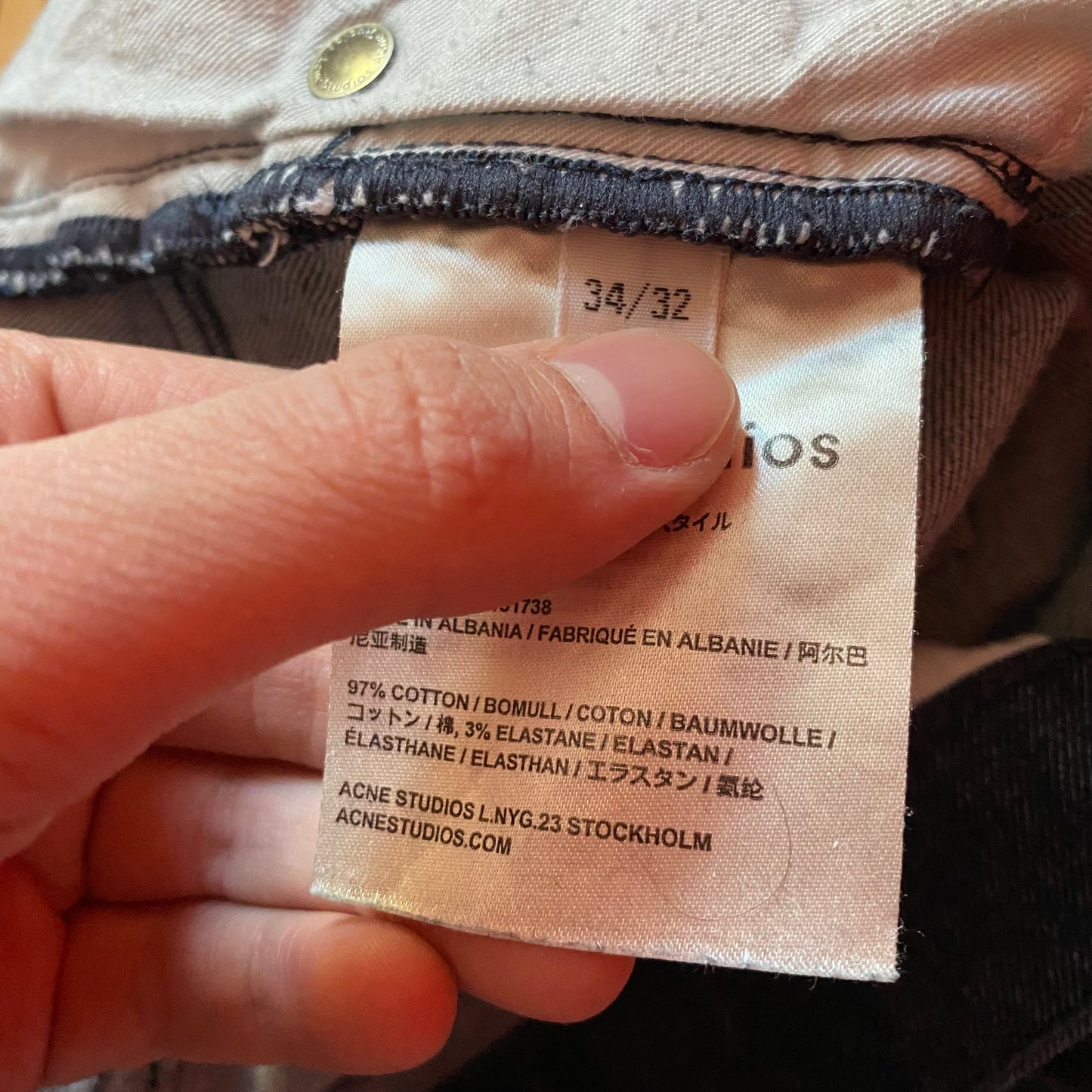 Acne Studios Ace Rossi Denim Jeans