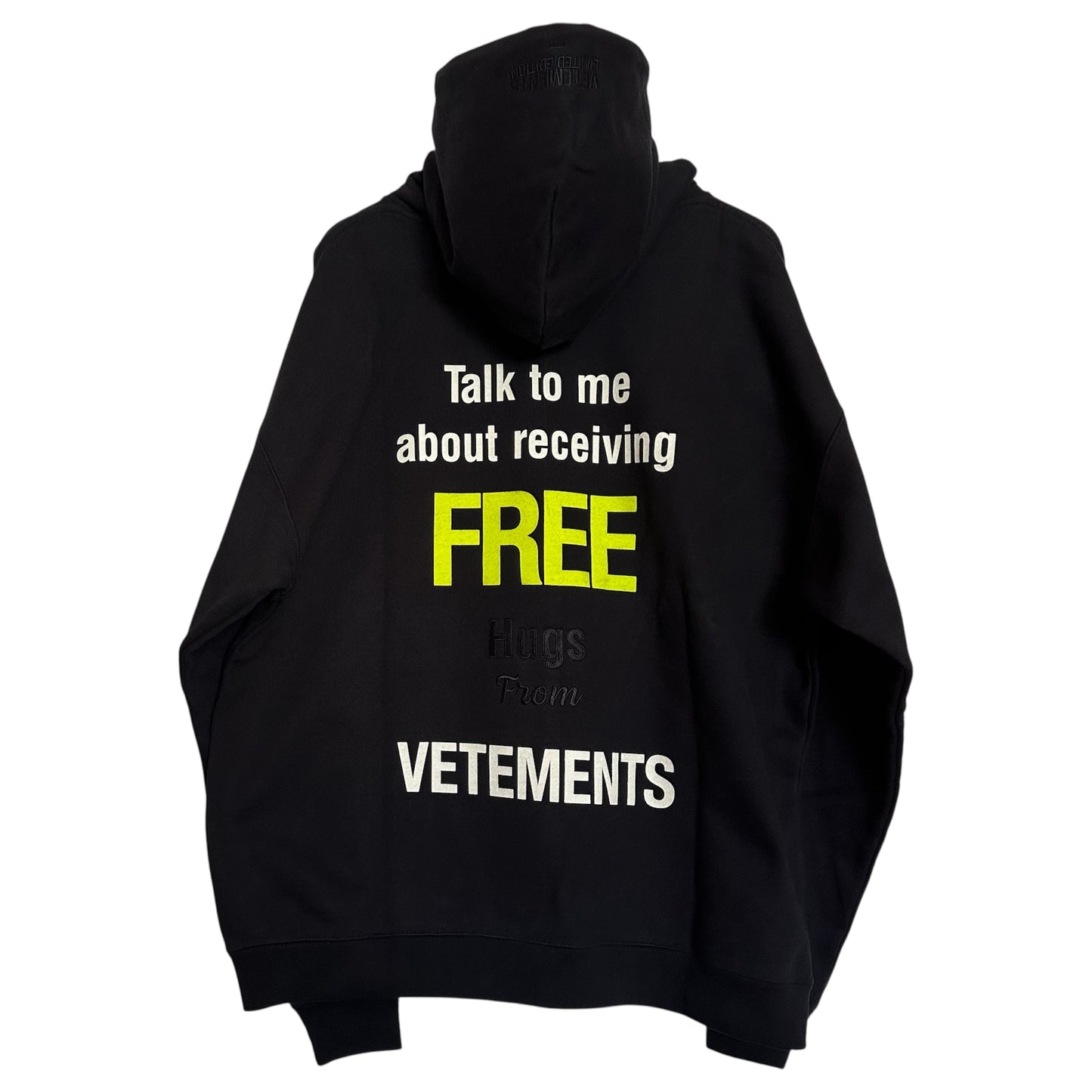 Vetements Waiting For A Sign Free Hugs Hoodie
