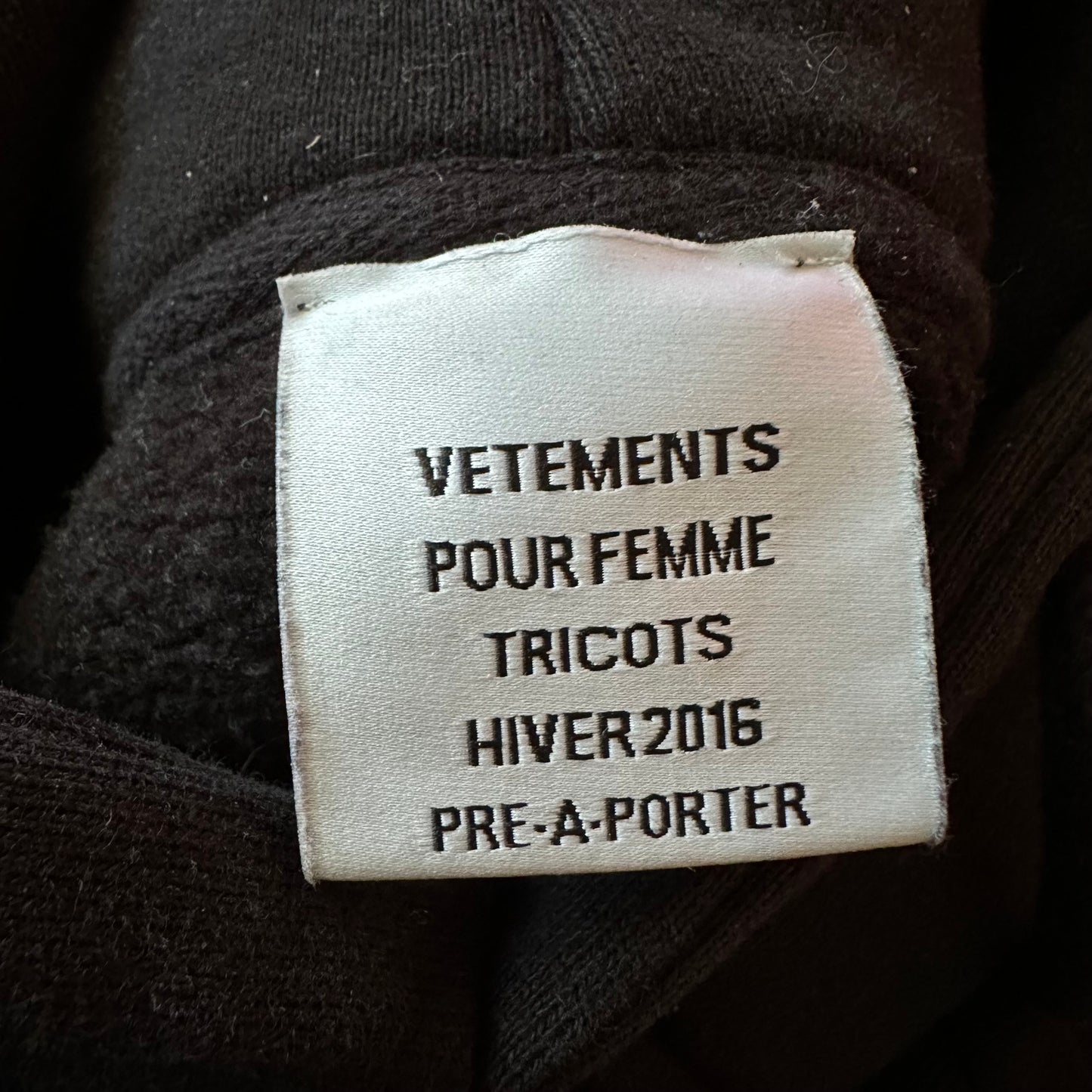 Vetements RUNWAY OG Metal Logo hoodie F/W 16