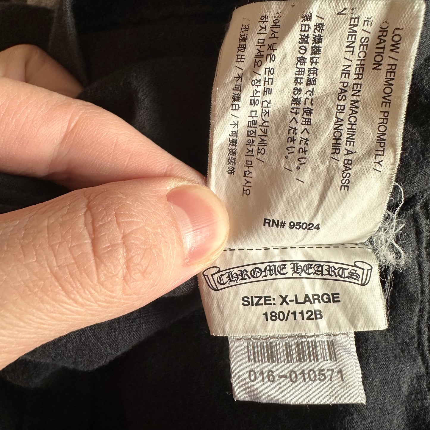 Chrome Hearts Triple Cross Horse Shoe Pocket Tee