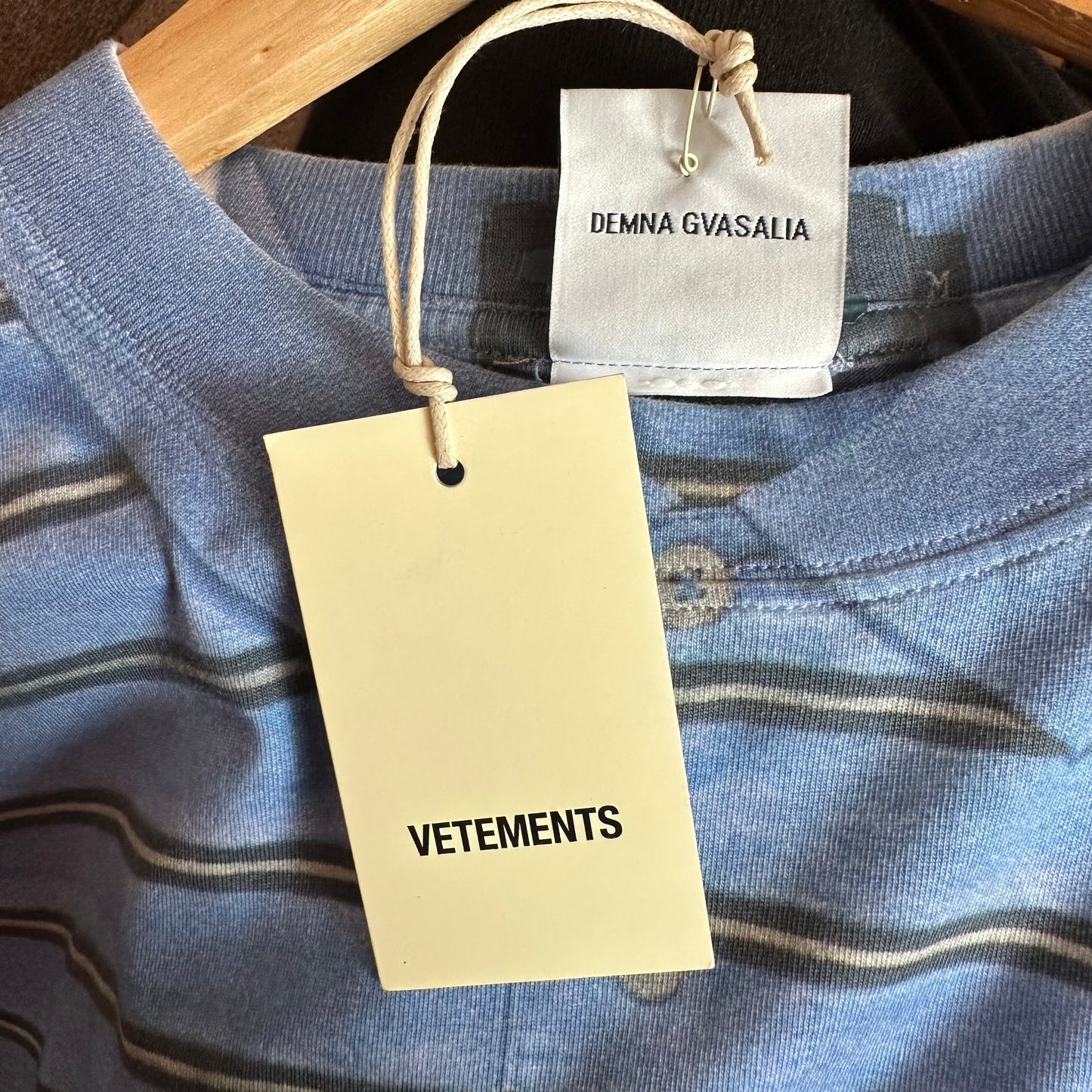 Vetements RUNWAY “I’m Virgin But This Is An Old T-Shirt” Tee AW18 TROMPE L'OEIL
