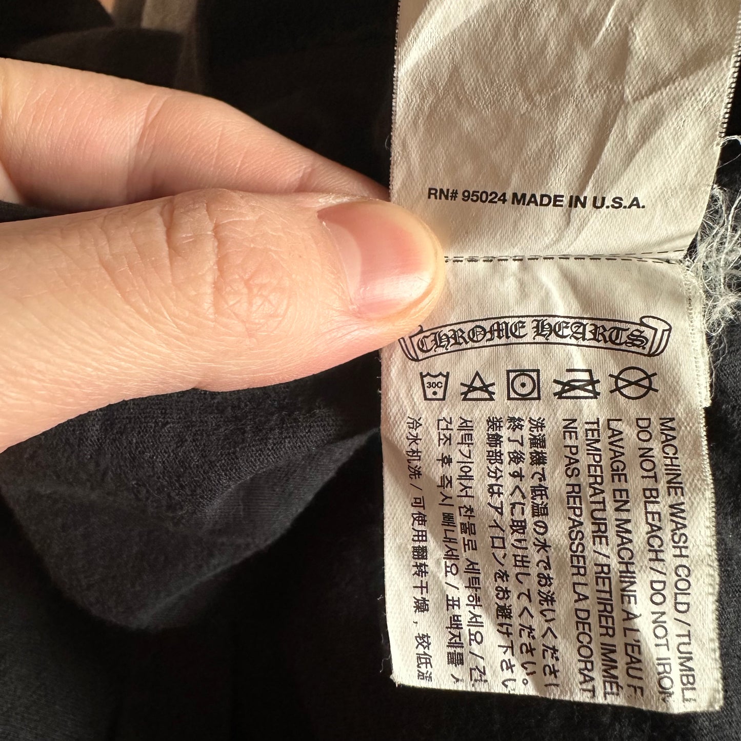 Chrome Hearts Triple Cross Horse Shoe Pocket Tee