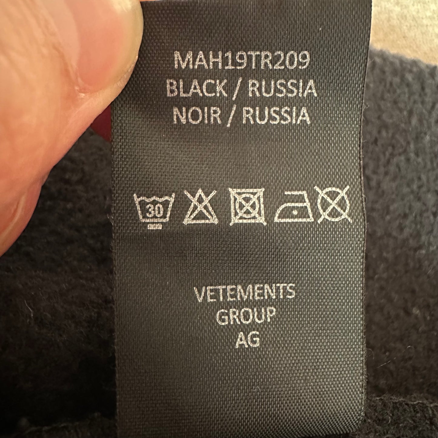 Vetements Russia Patchwork Zip Up Hoodie AW18