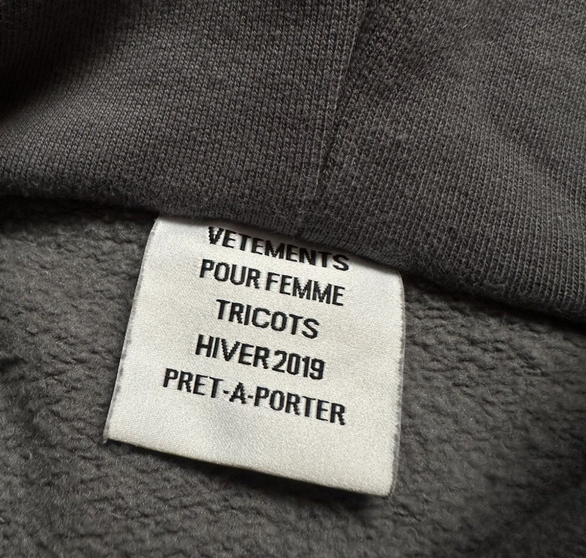 Vetements I Love Sluts hoodie AW18