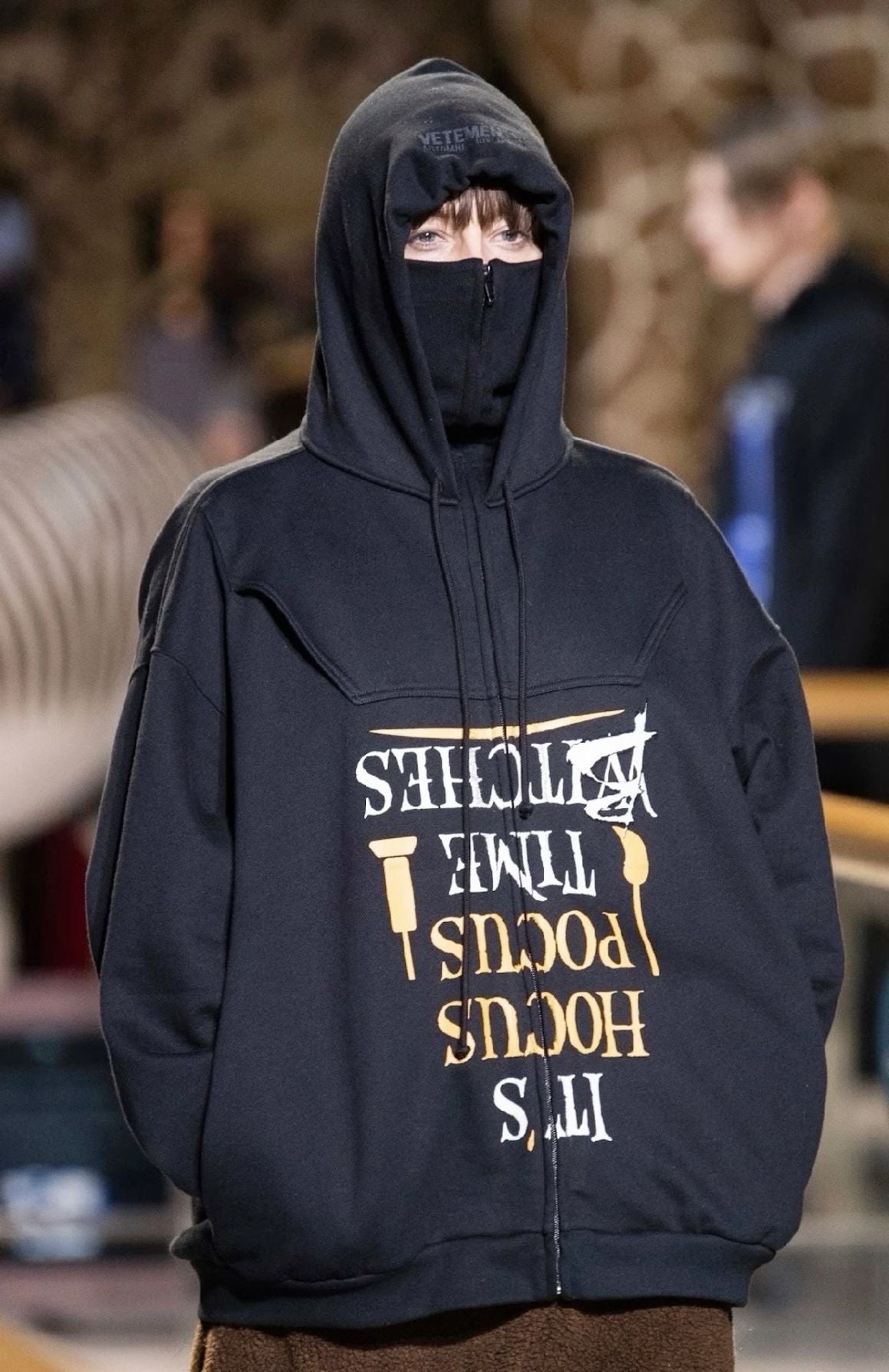 Vetements Runway Hocus Pocus Upside Down Zip Up Hoodie AW19