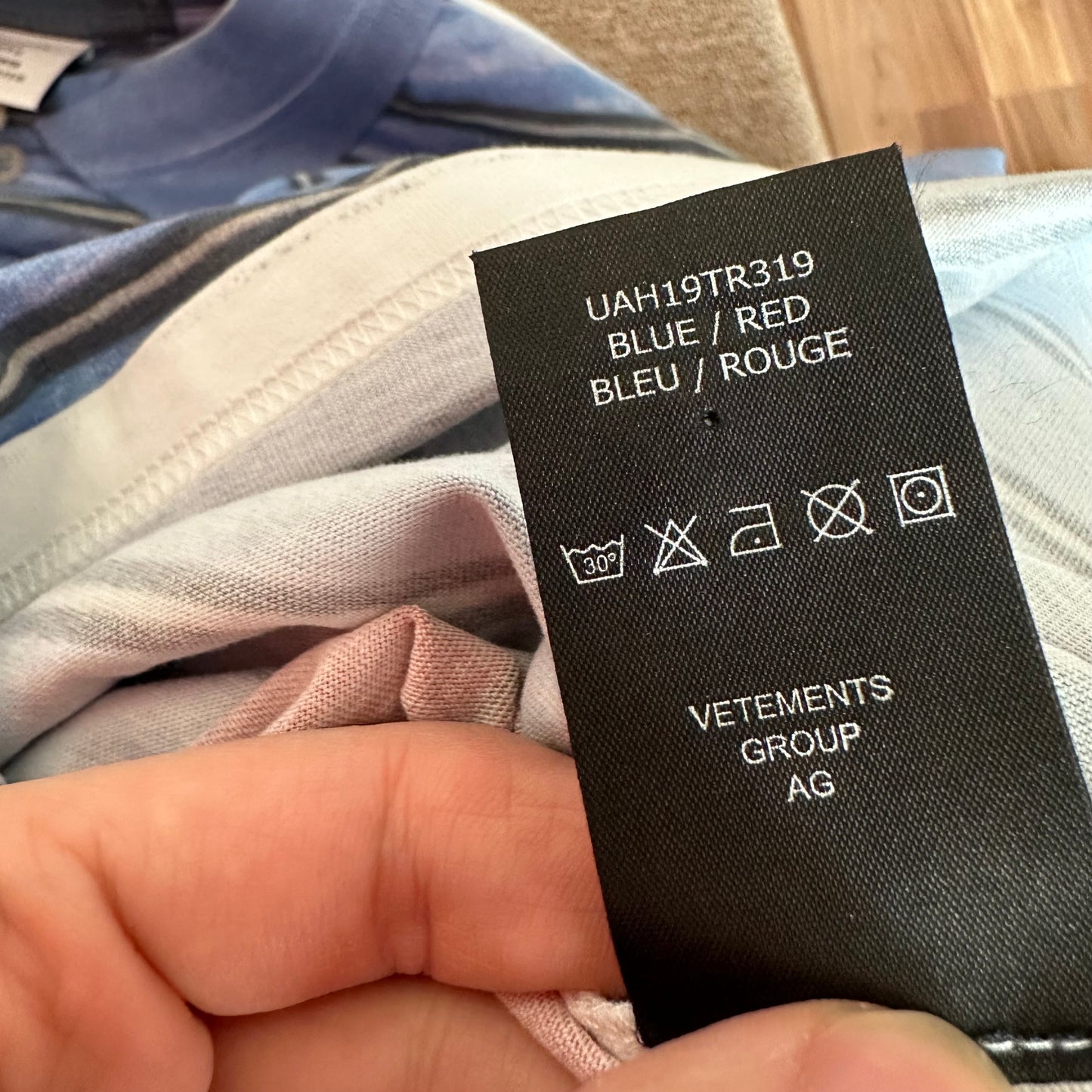 Vetements RUNWAY “I’m Virgin But This Is An Old T-Shirt” Tee AW18 TROMPE L'OEIL