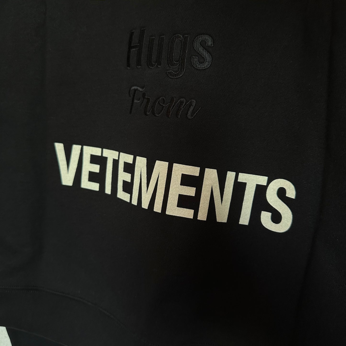 Vetements Waiting For A Sign Free Hugs Hoodie