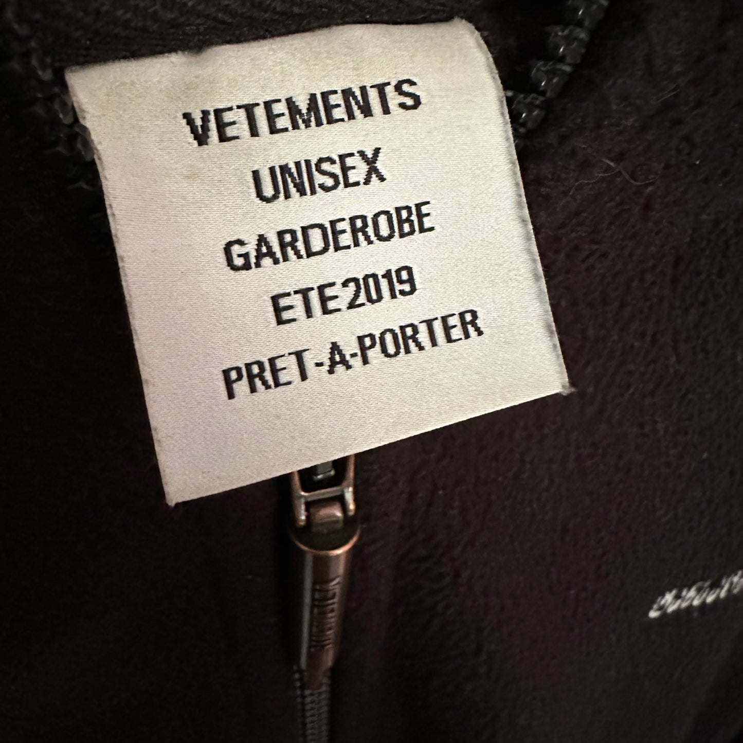 Vetements Gimp Bullet Fleece Zip Up hoodie SS18
by Demna Gvasalia