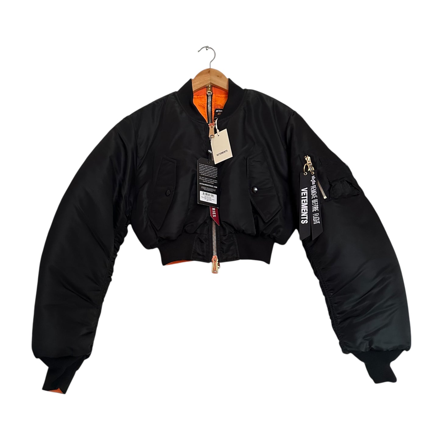 Vetements Reversible Cropped Bomber Jacket