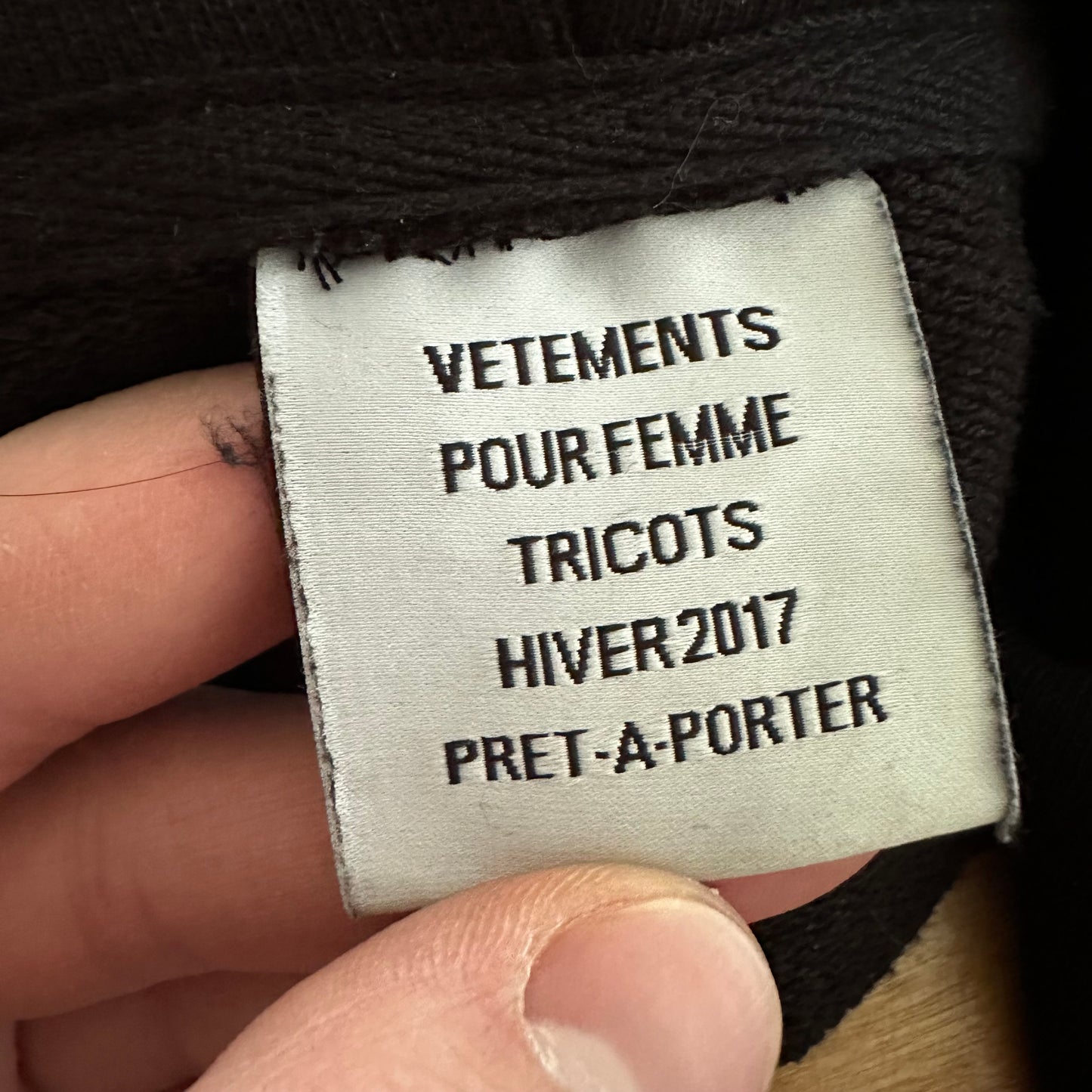 Vetements TFD Total Fucking Darkness Pour Femme Hoodie AW16