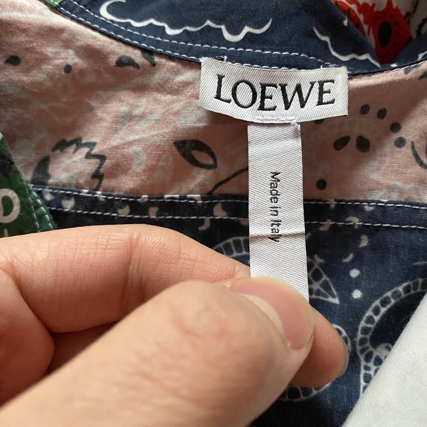 Loewe Asymmetrical Bandana Patchwork Shirt F/W 18