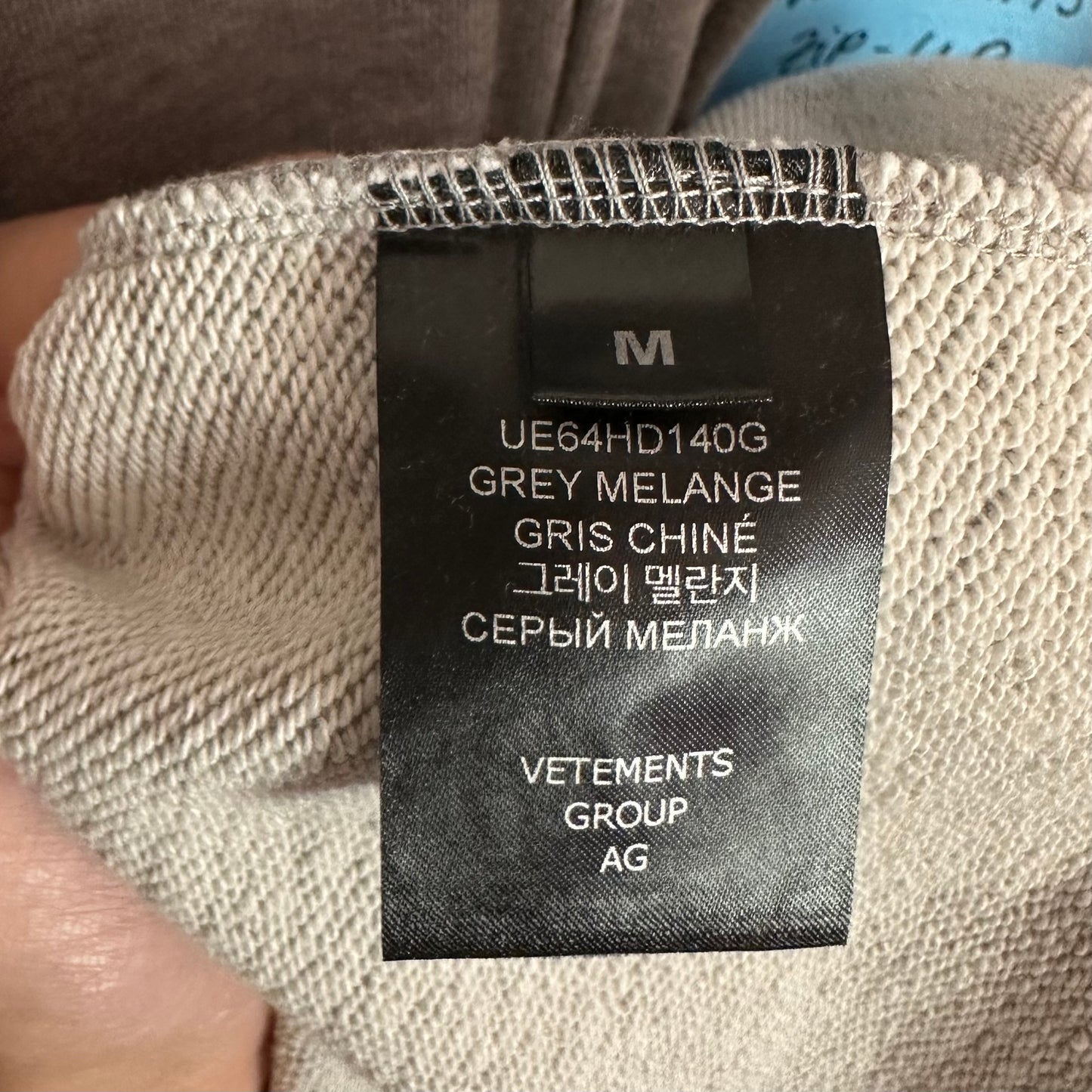 Vetements Sticker Note Zip Up Hoodie