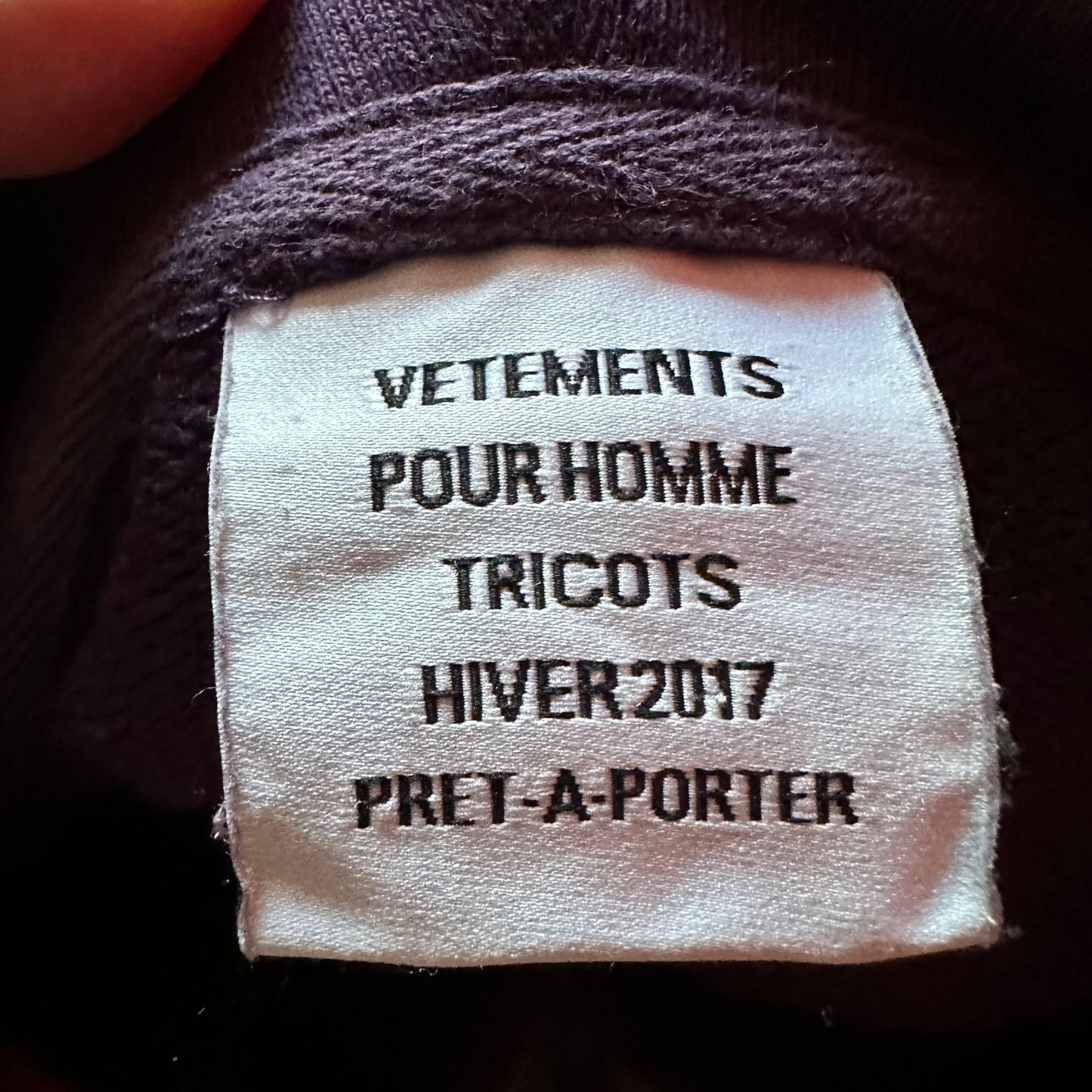 Vetements Sexual Fantasies hoodie AW16