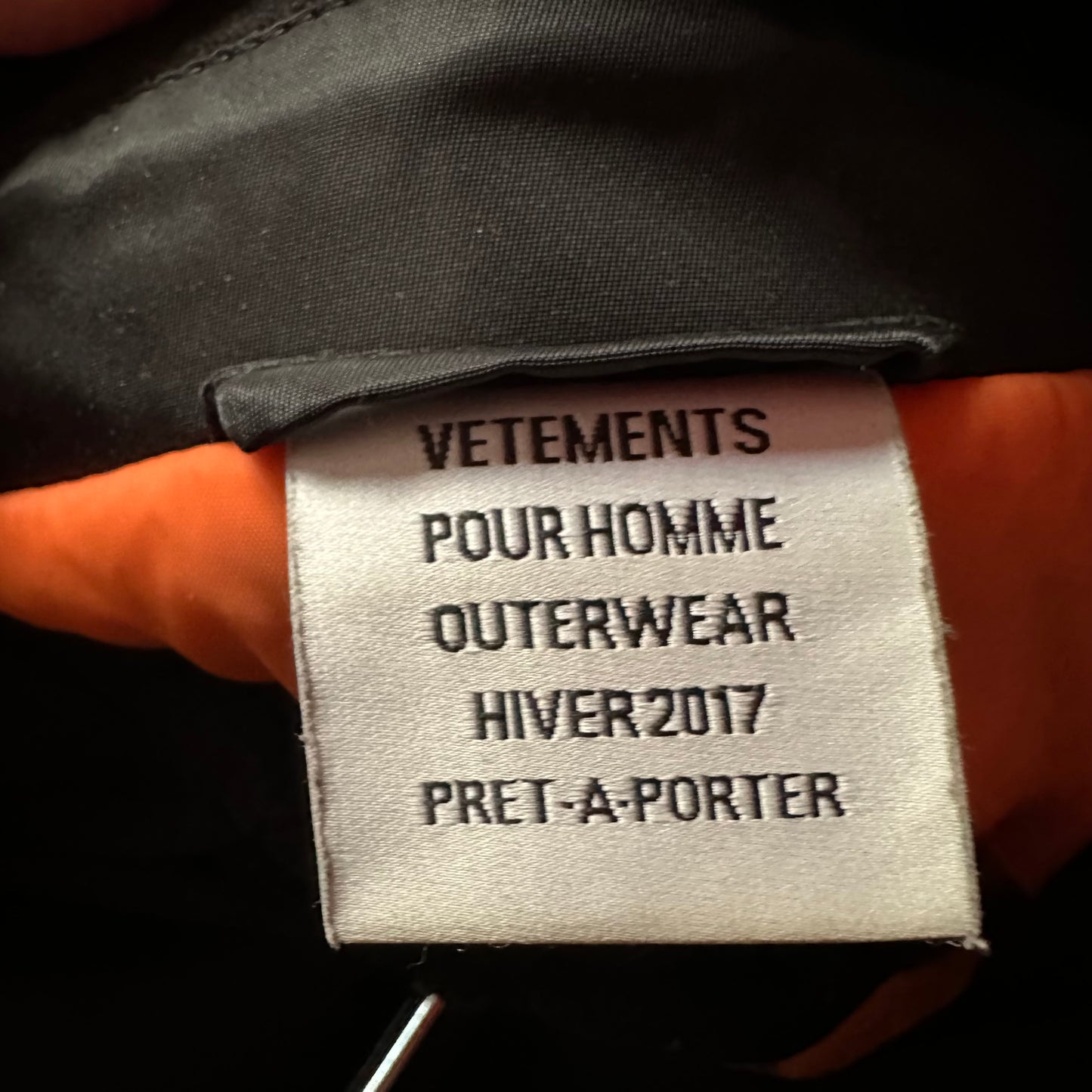 Vetements RUNWAY TFD Total Fucking Darkness Jacket AW16
