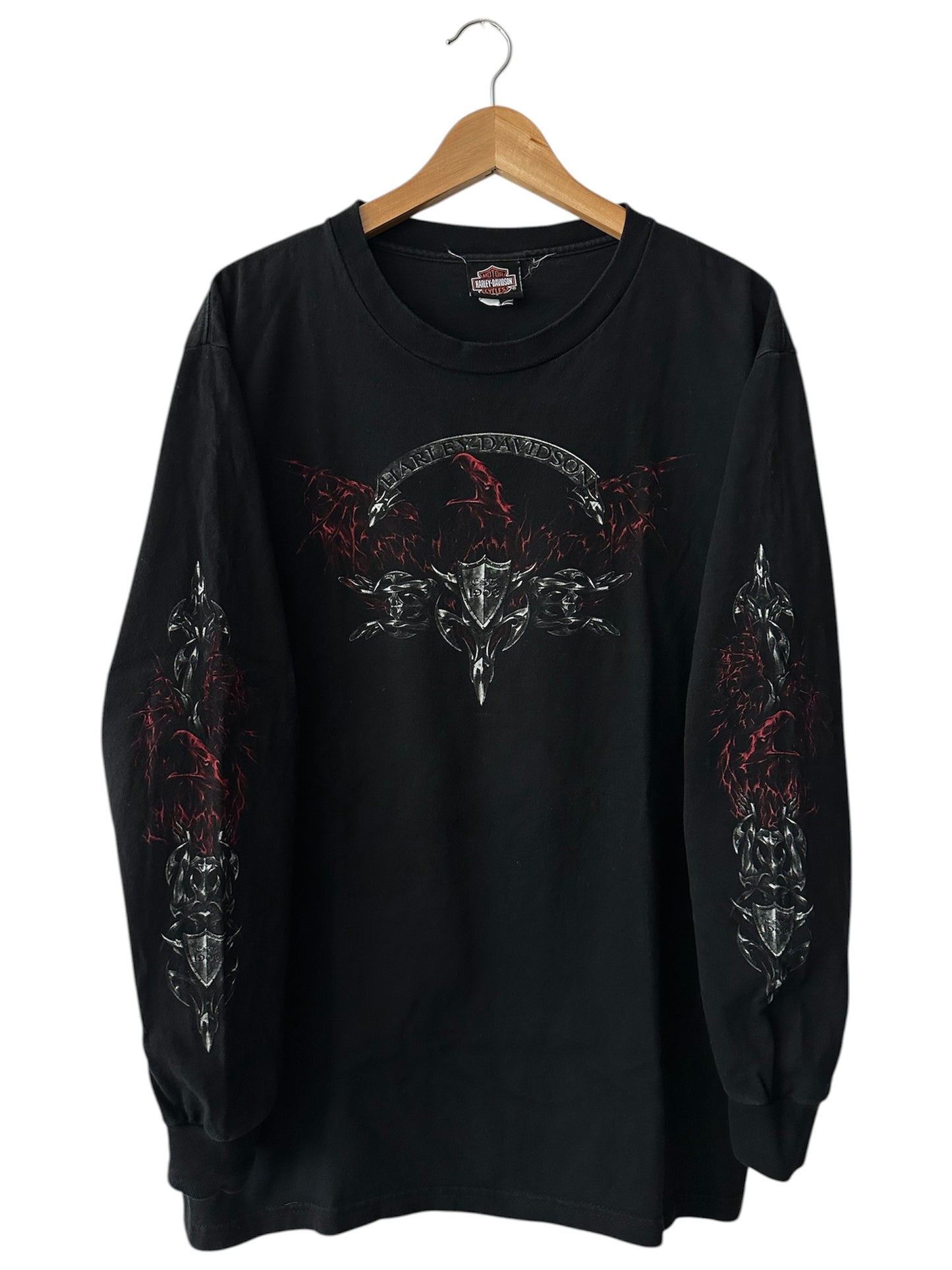 Vintage Harley Davidson 00’ Gothic Flame Shield Longsleeve
