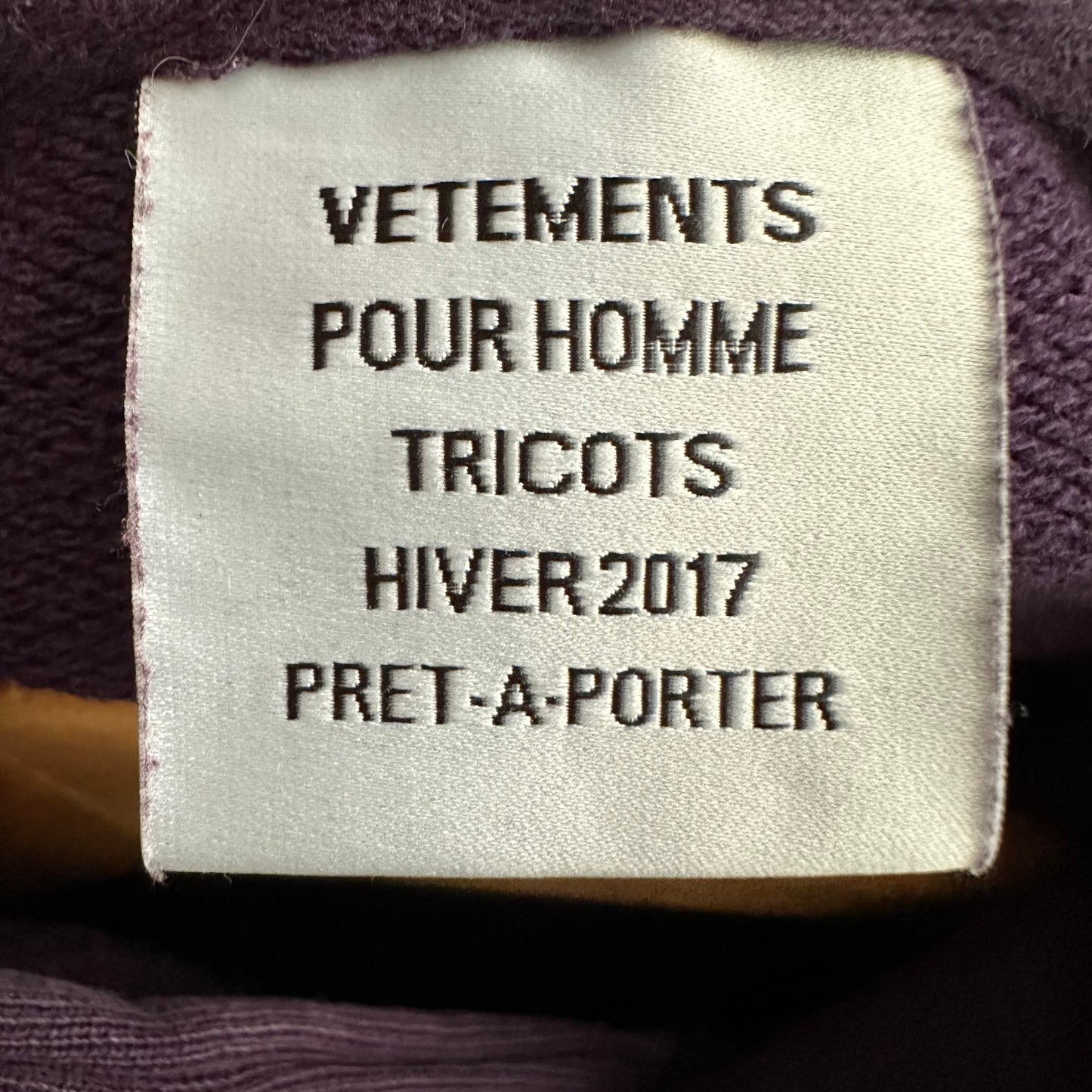 Vetements Sexual Fantasies hoodie AW16