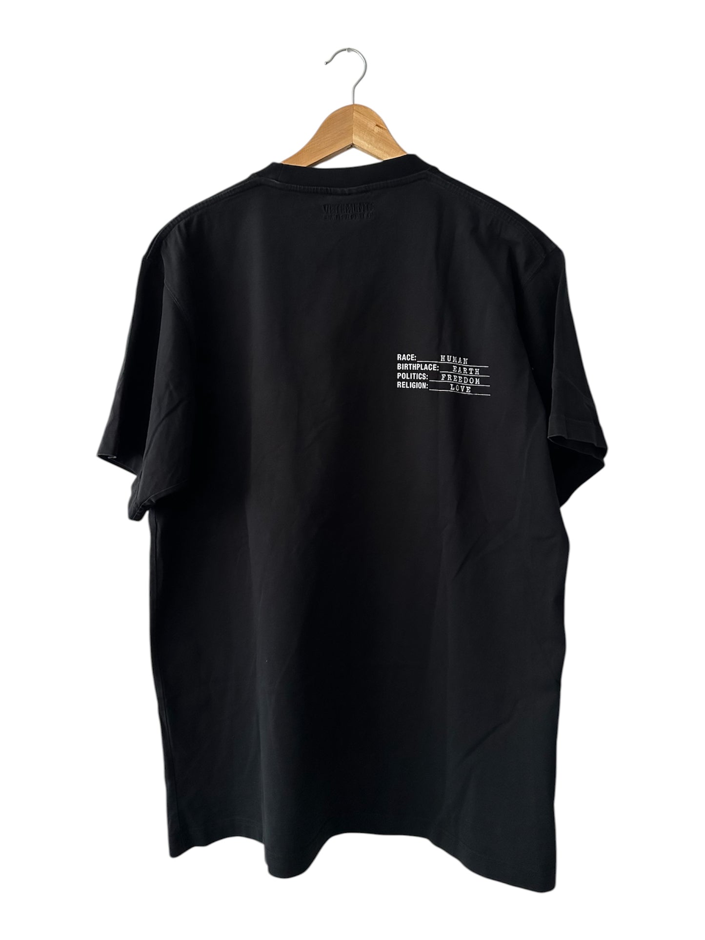 Vetements Human Identity Tee