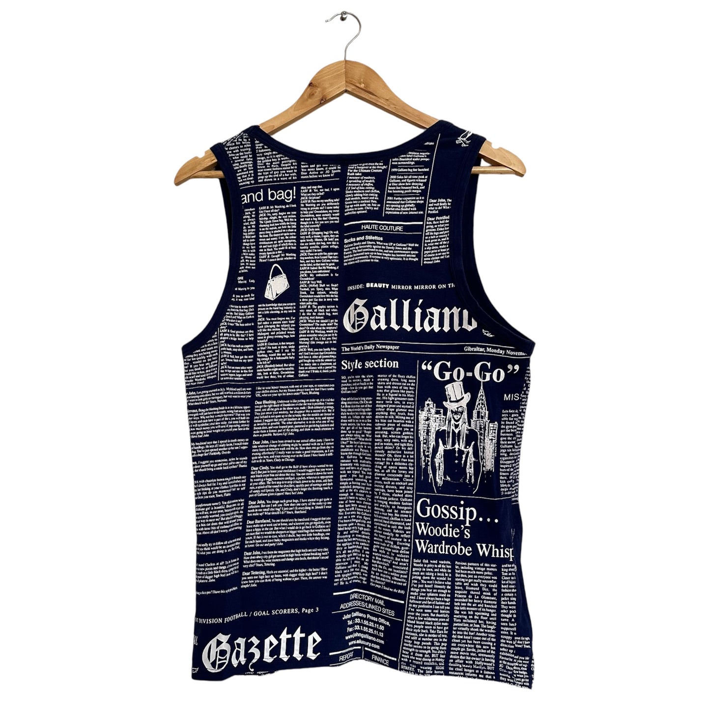 John GALLIANO Gazzete Tank Top 2000s