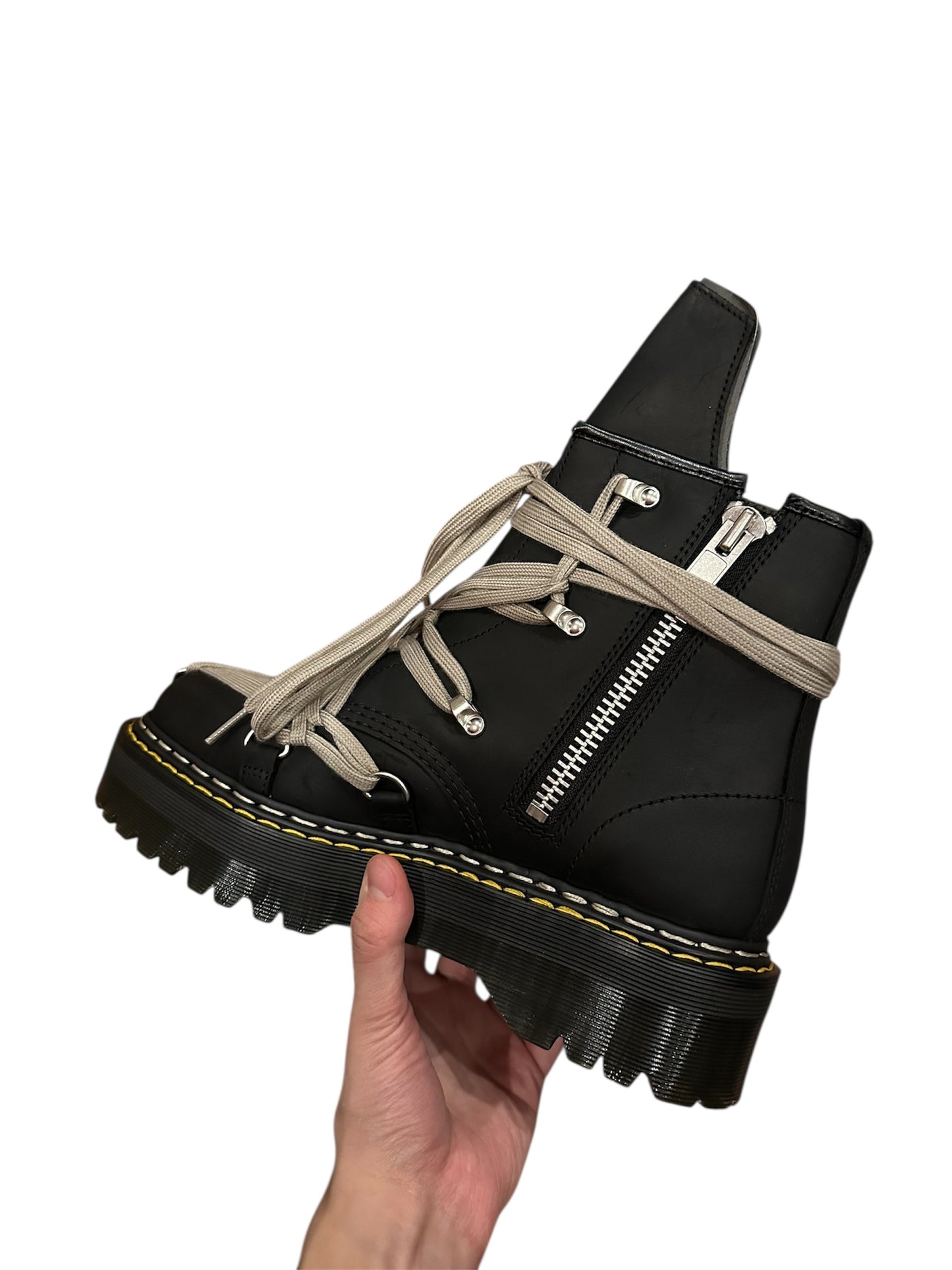 Rick Owens DRKSHDW Dr. Martens 1460 Quad Sole Mega Lace Boot