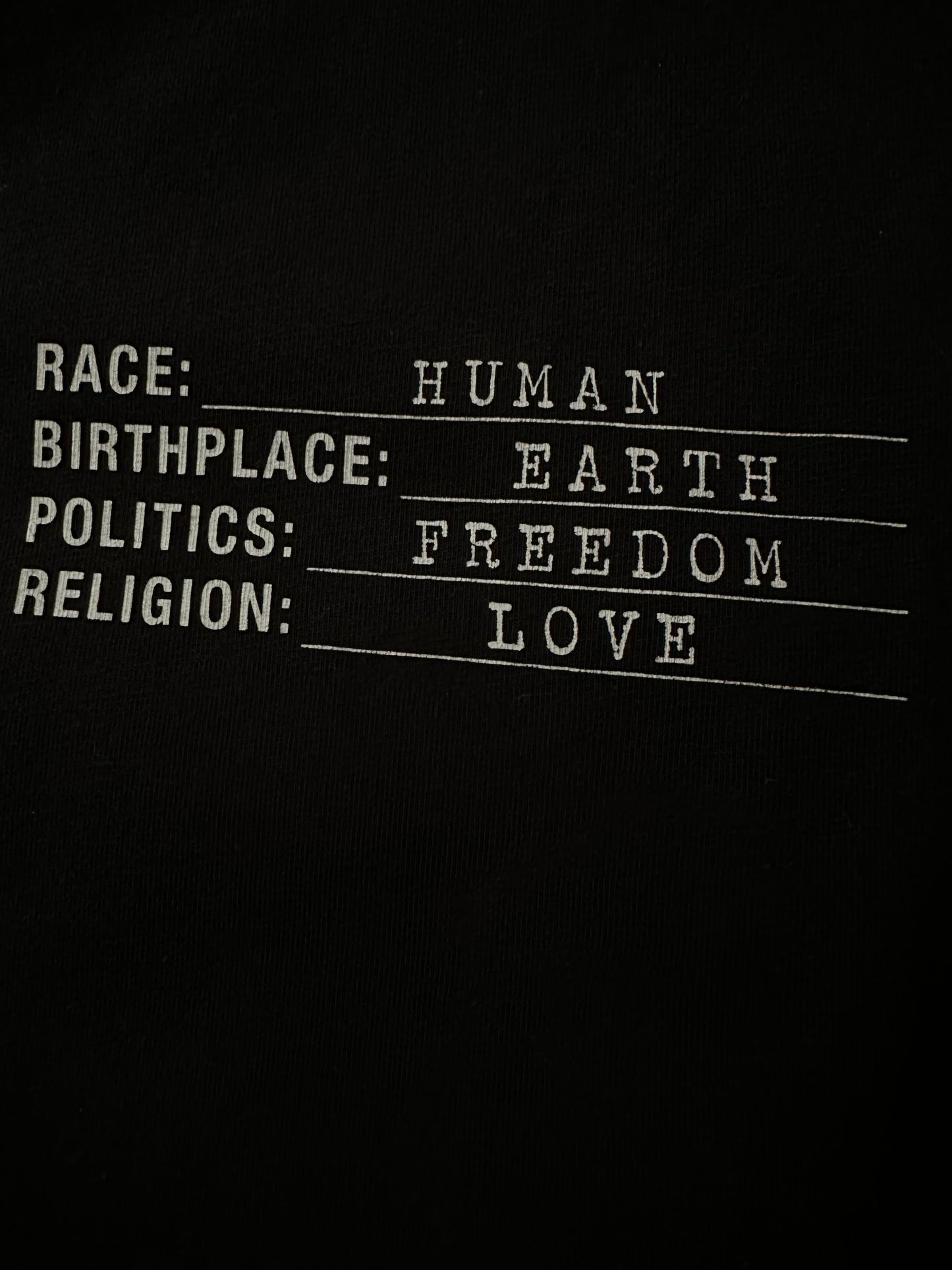Vetements Human Identity Tee