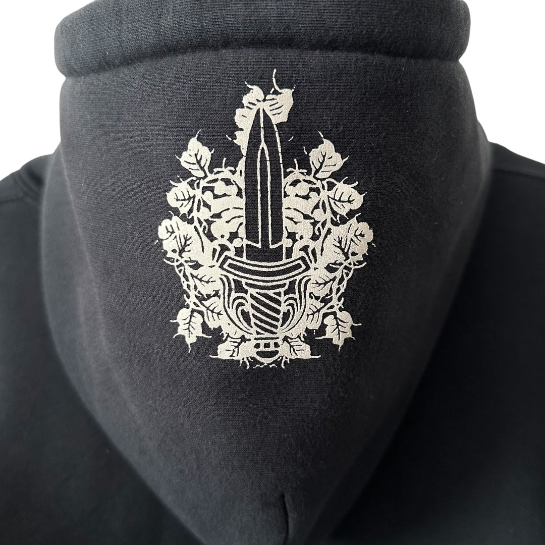 Vintage Chrome Hearts Thermal Horseshoe Floral Dagger Zip Up Hoodie