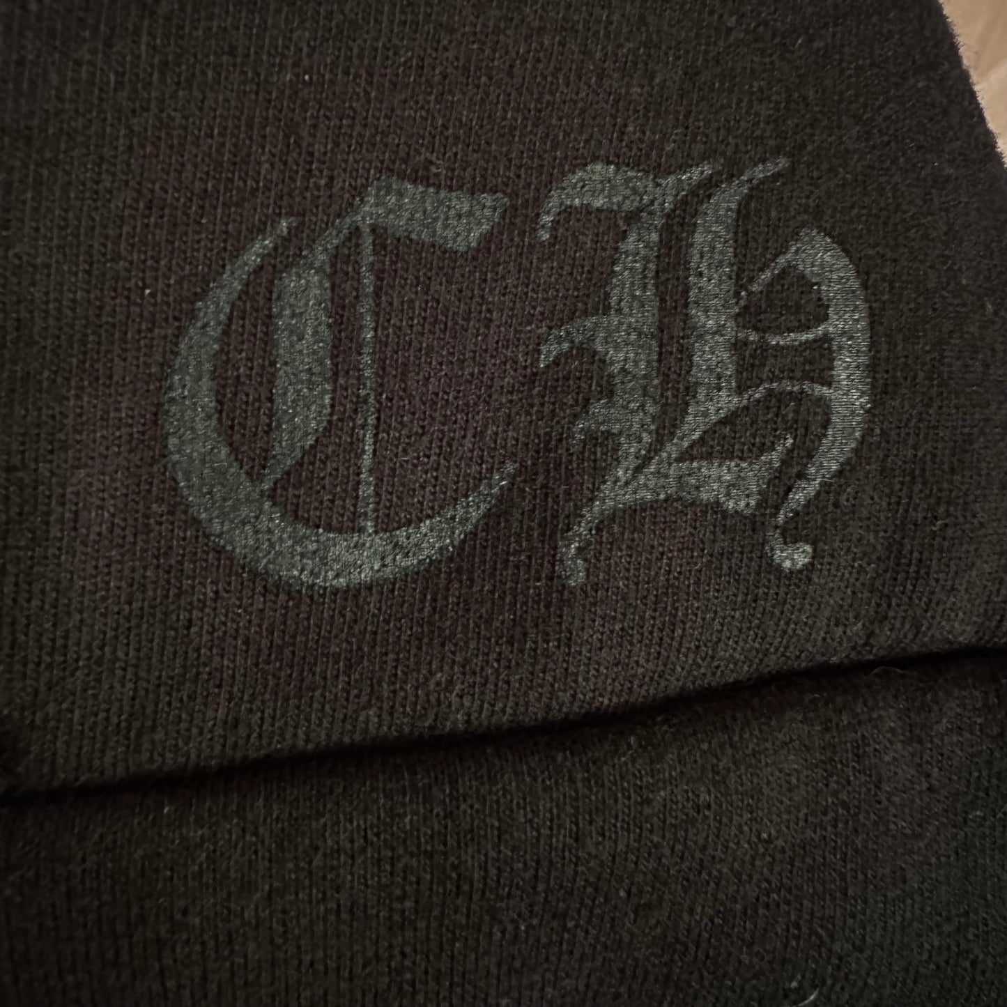 Chrome Hearts Zip Up T-Bar Shoulder Logo Hoodie