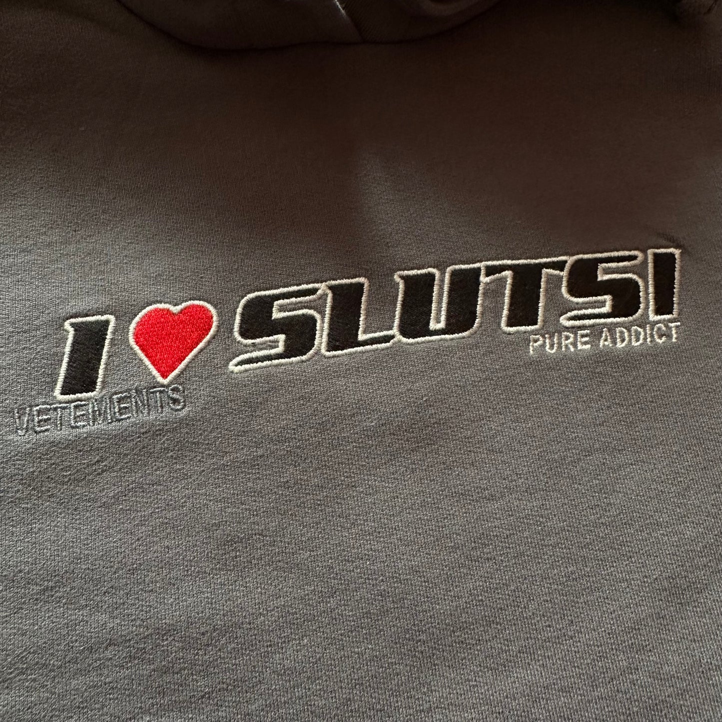Vetements I Love Sluts hoodie AW18
