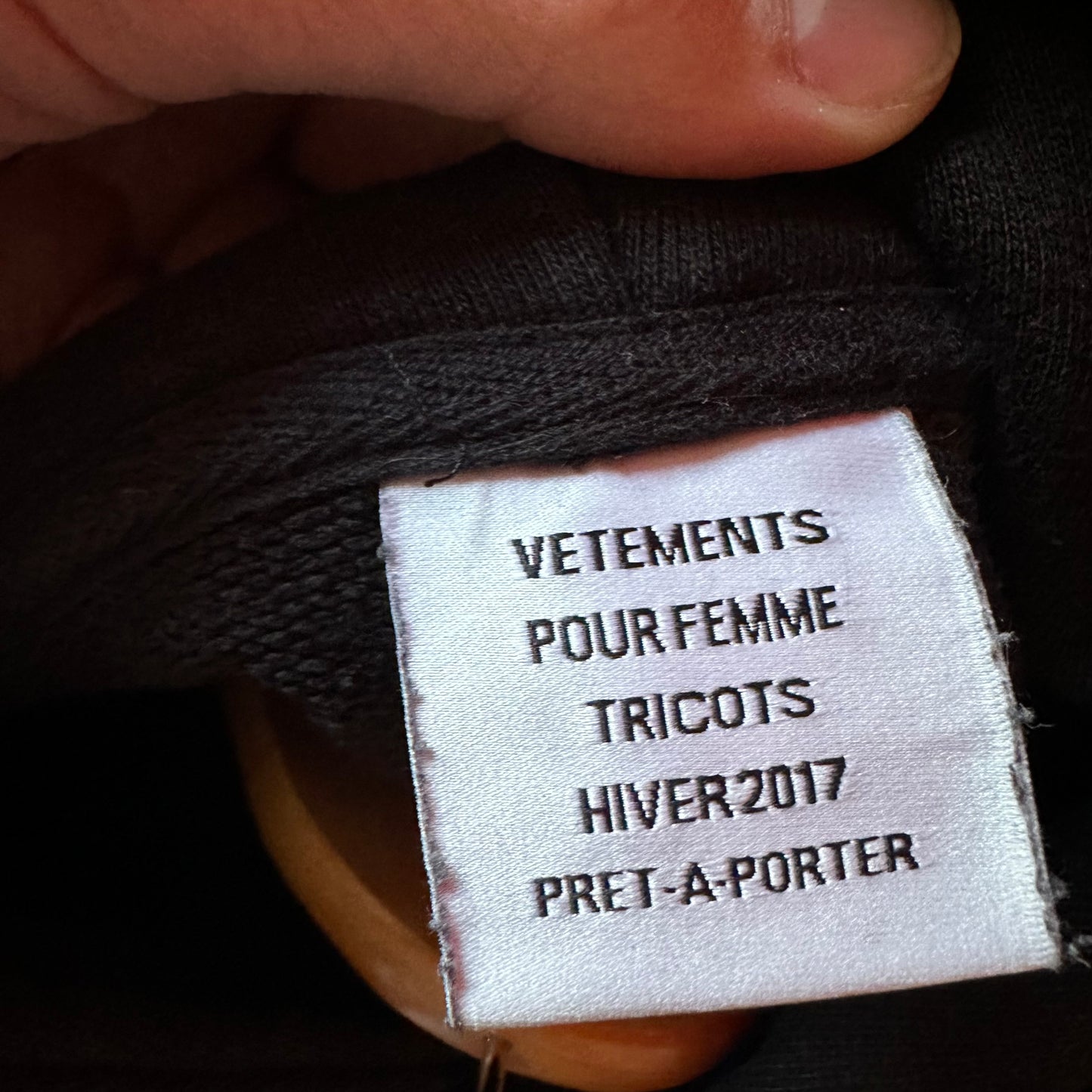 Vetements Total Fucking Darkness Hoodie Pour Femme AW16