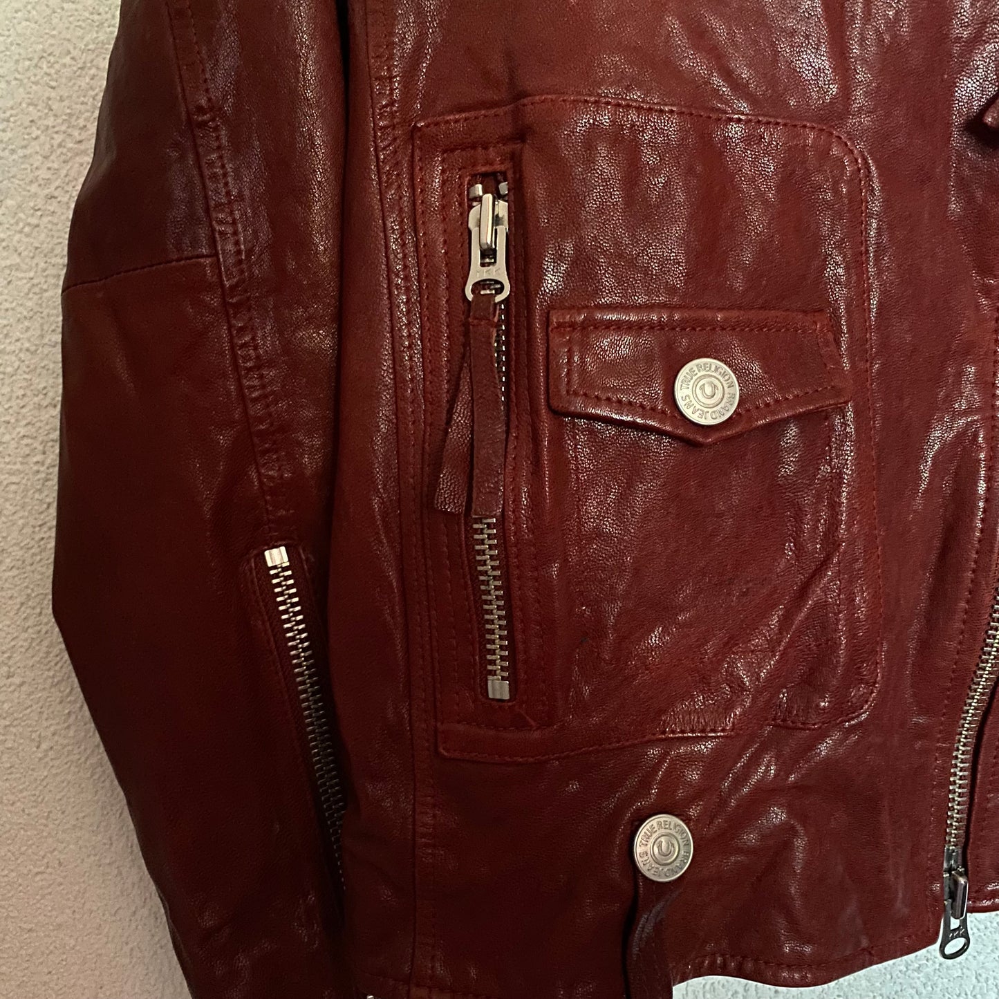 True Religion Biker Leather Jacket