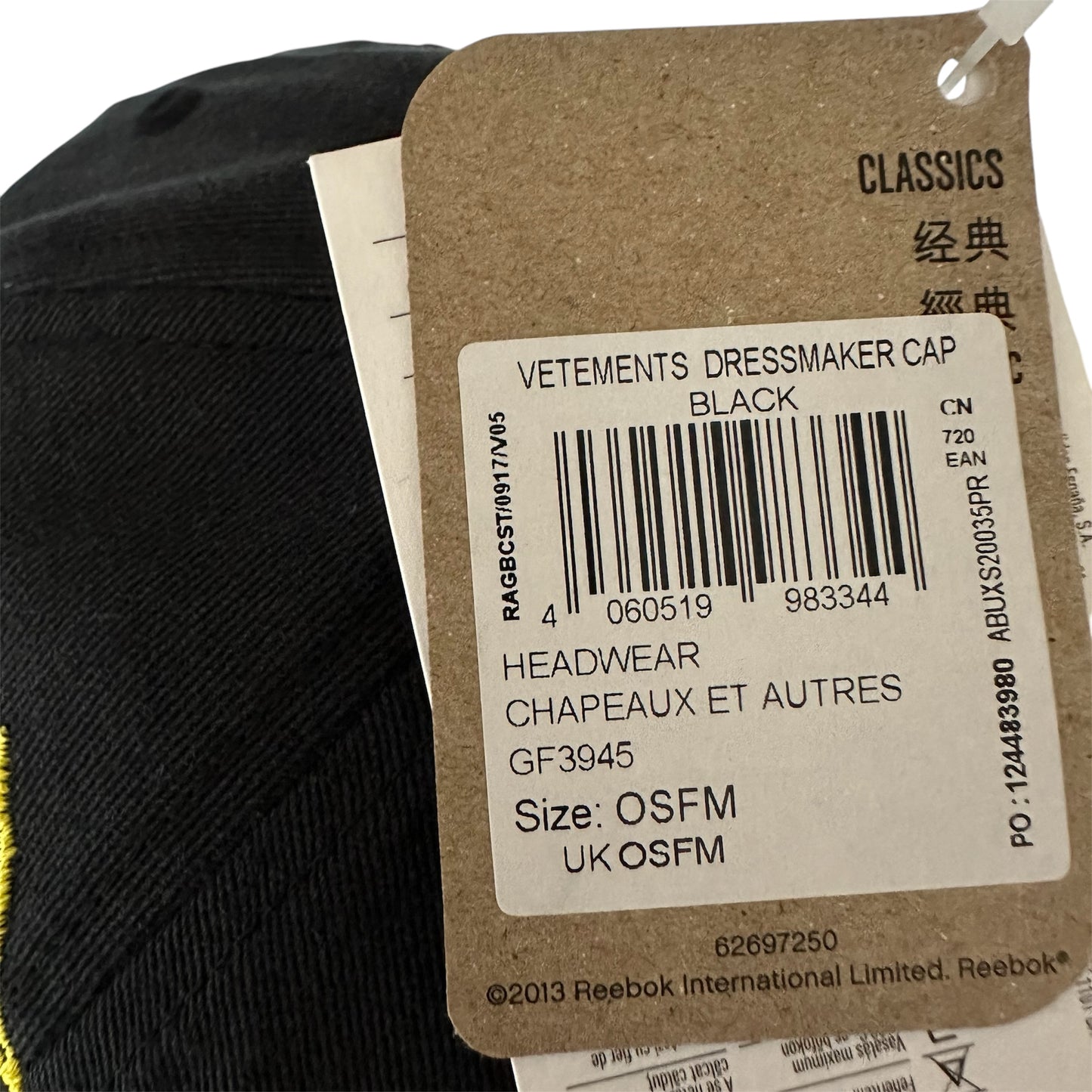 Vetements Dressmakers Corporation Cap SS20