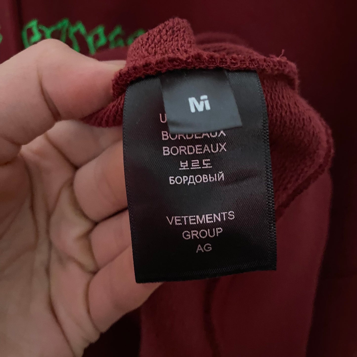 Vetements Vital Existence Hoodie