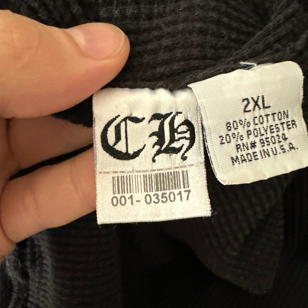 Vintage Chrome Hearts Thermal Horseshoe Fuck You Zip Up Hoodie
