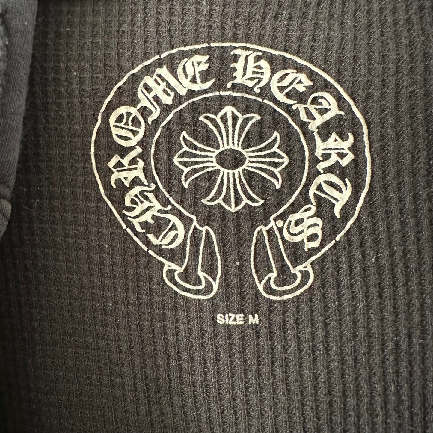 Vintage Chrome Hearts Thermal Horseshoe Floral Dagger Zip Up Hoodie