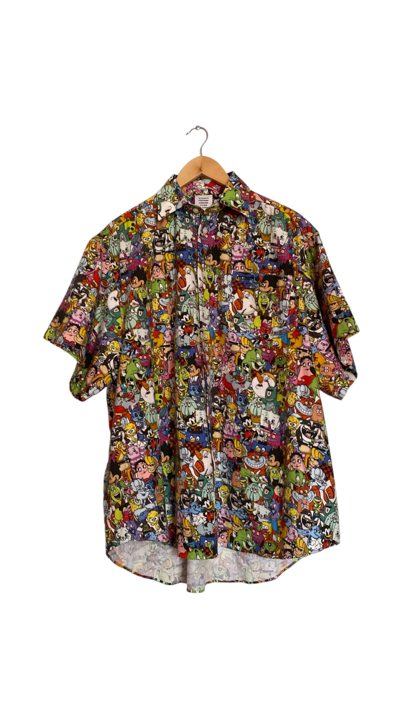 Vetements Cartoon Button Up Shirt SS20