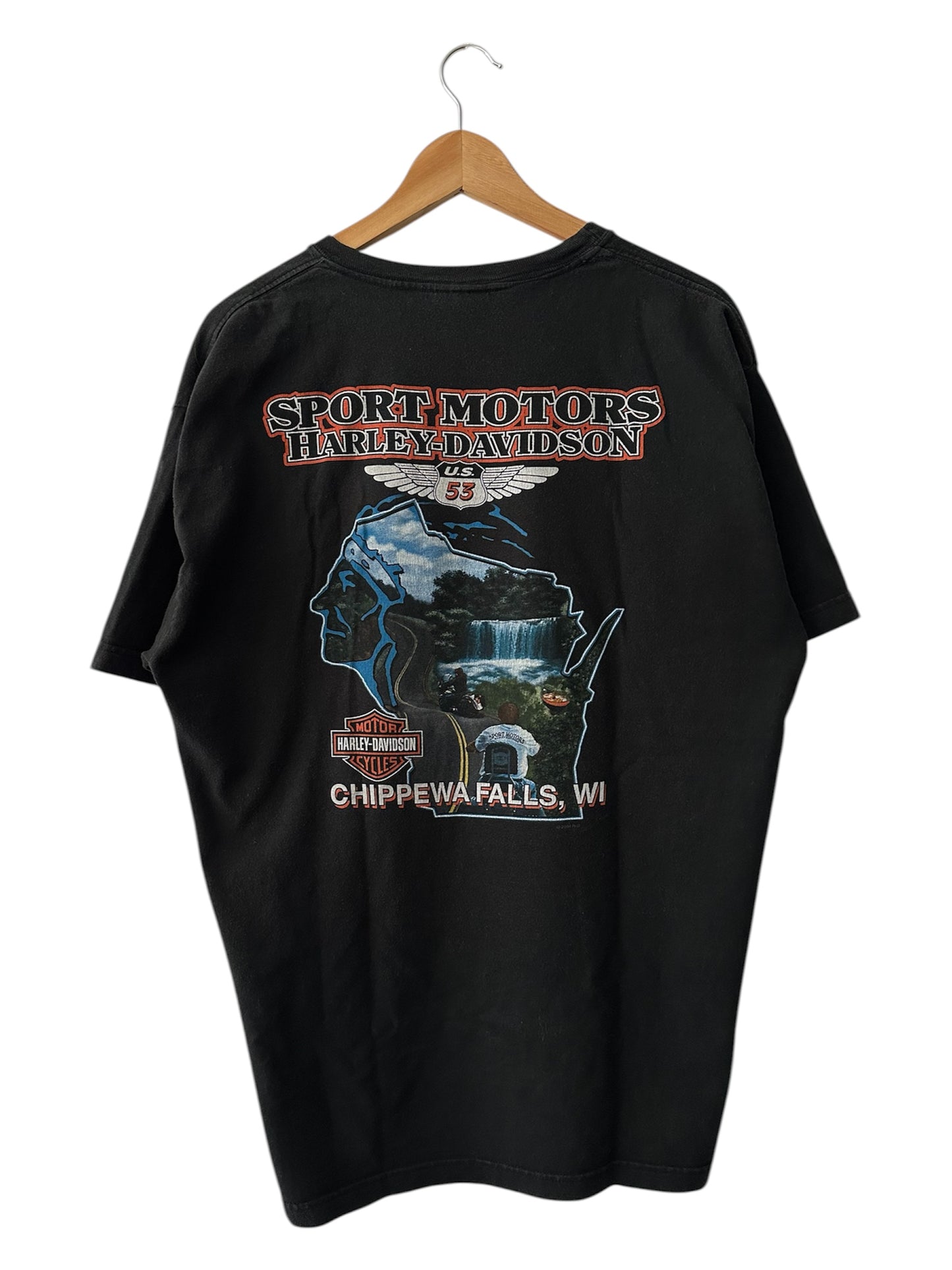 Vintage 00’ Harley Davidson Flame Tee