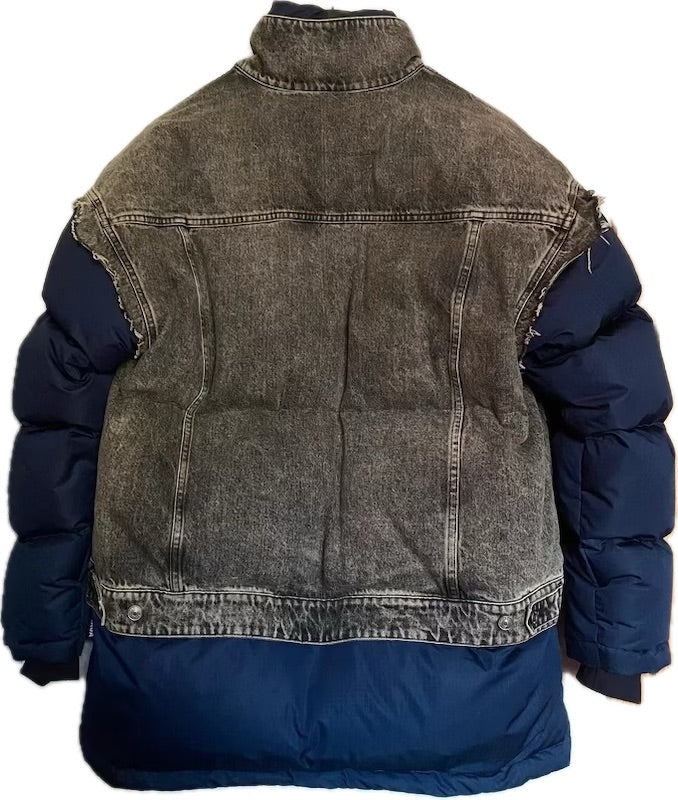 Balenciaga Denim Patch Down Puffer Jacket