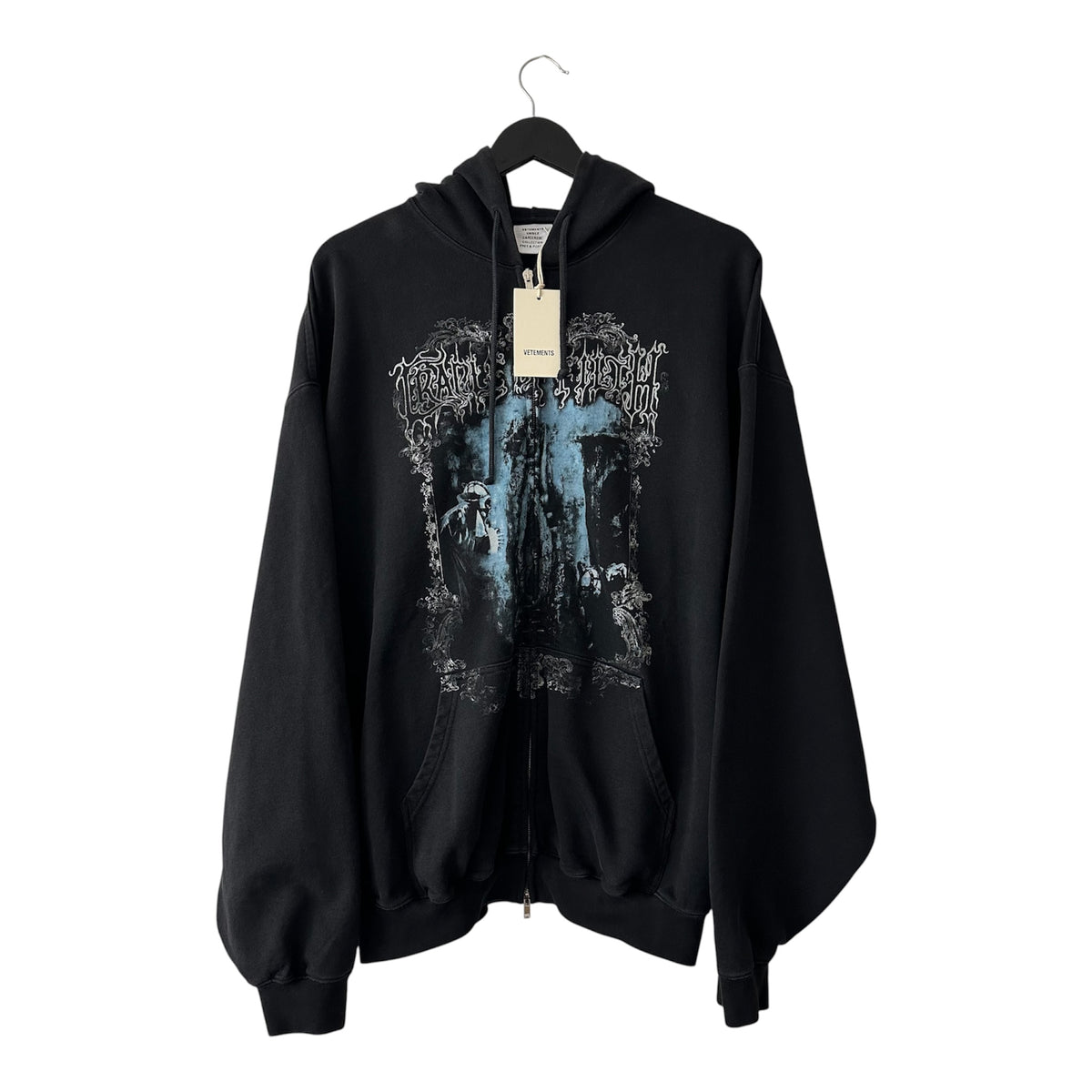 Vetements Cradle Of Filth Butterfly Zip Up Hoodie