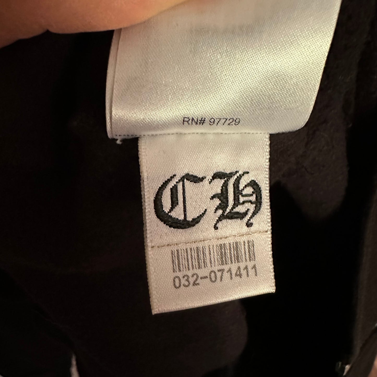 Chrome Hearts Zip Up T-Bar Shoulder Logo Hoodie