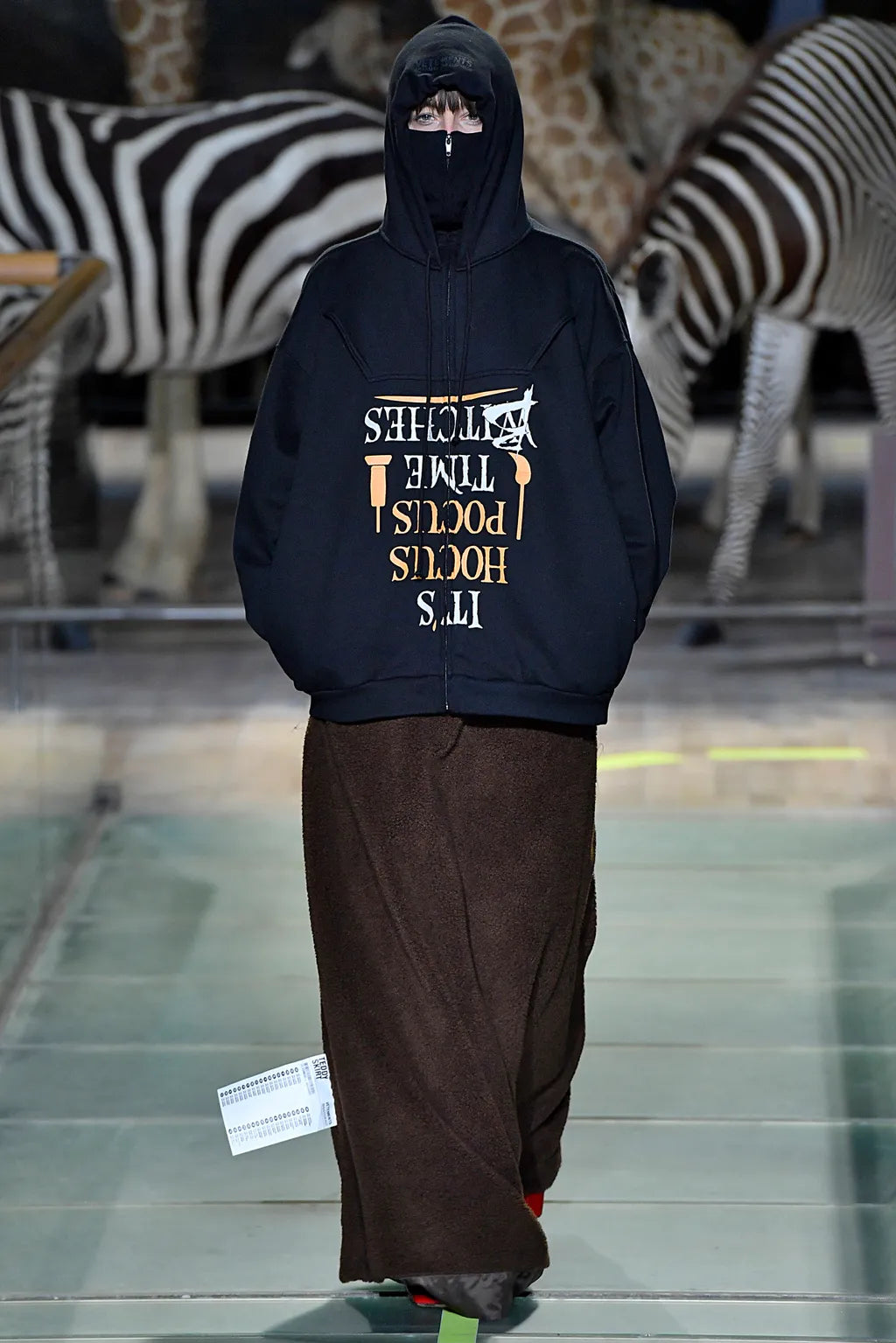 Vetements Runway Hocus Pocus Upside Down Zip Up Hoodie AW19