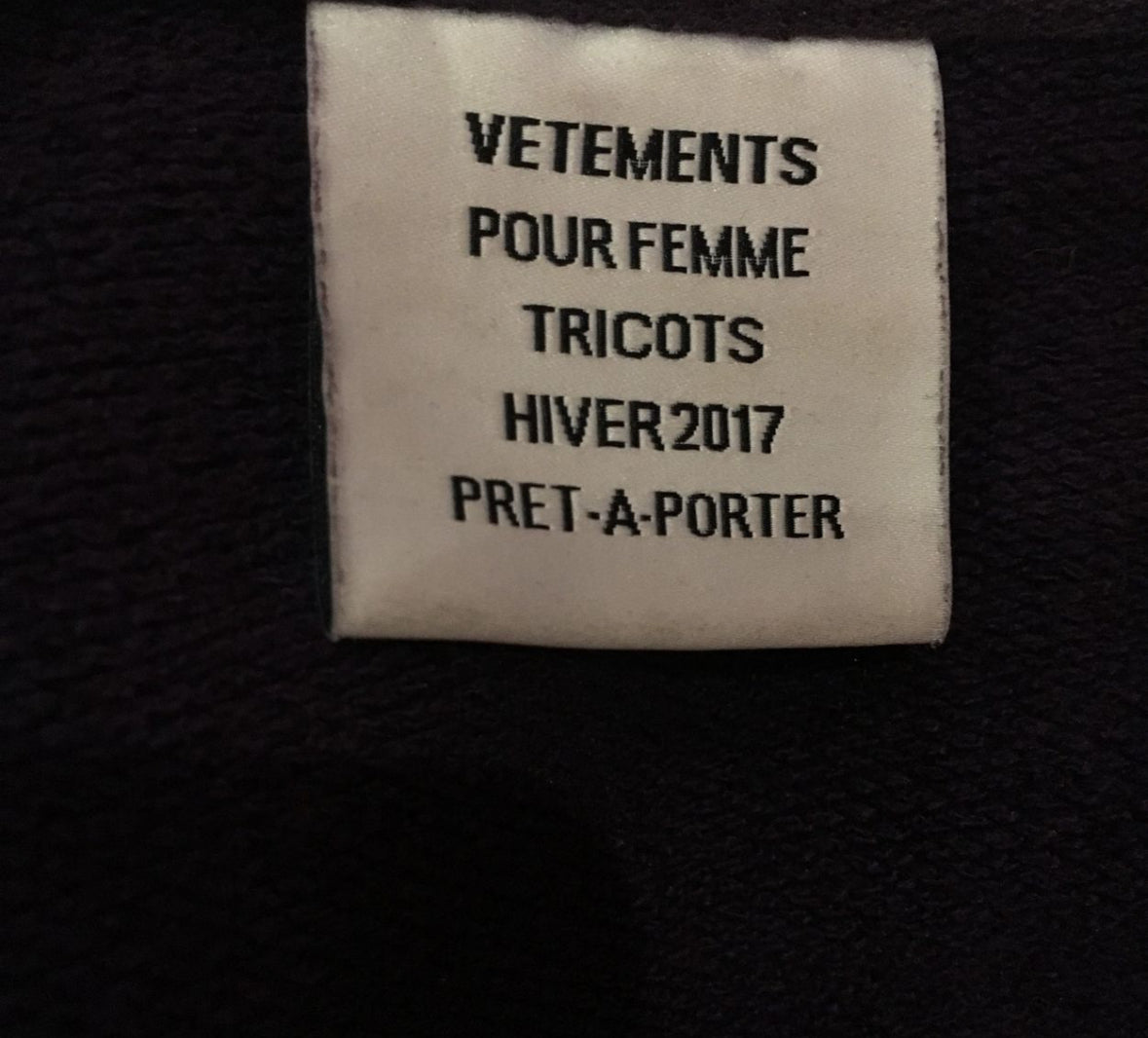 Vetements Unskinny Crewneck Sweatshirt