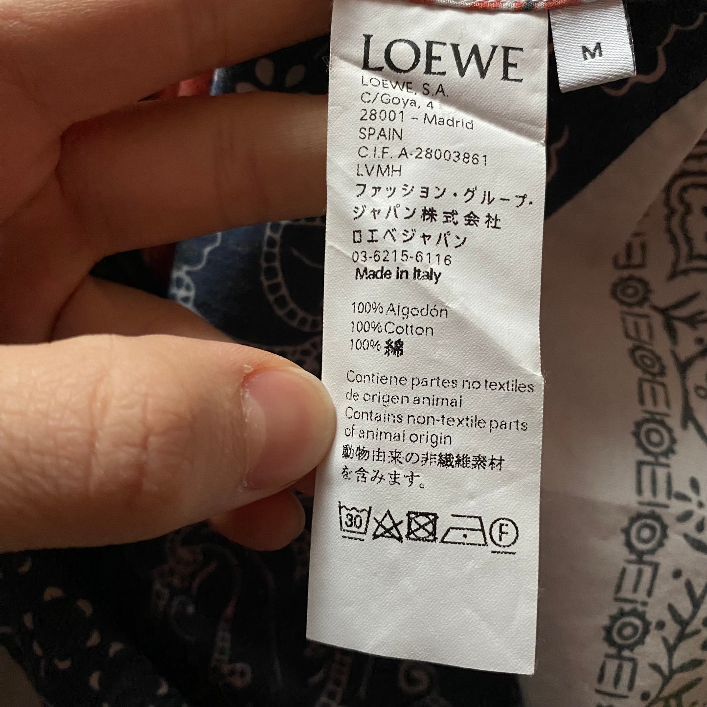 Loewe Asymmetrical Bandana Patchwork Shirt F/W 18