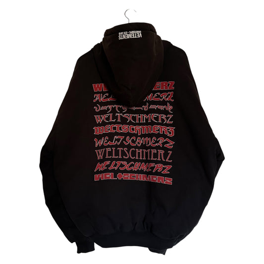 Vetements Weltschmerz Zip Up Padded Hoodie Bomber Jacket SS17